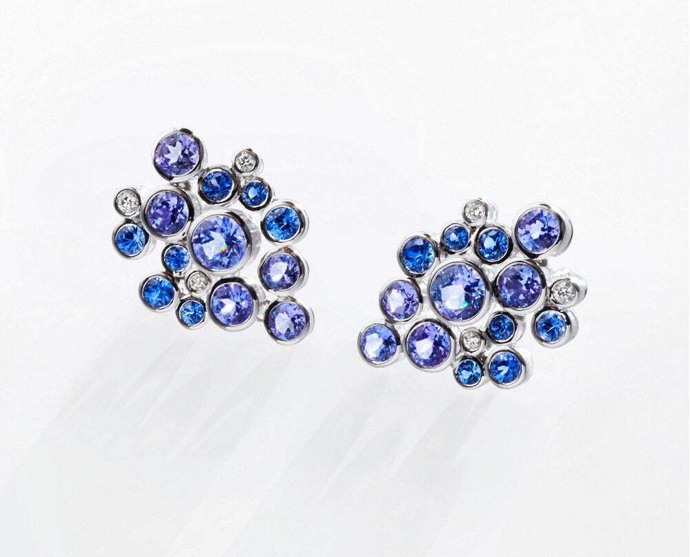 Constellation Cluster Blue Ombre Earrings