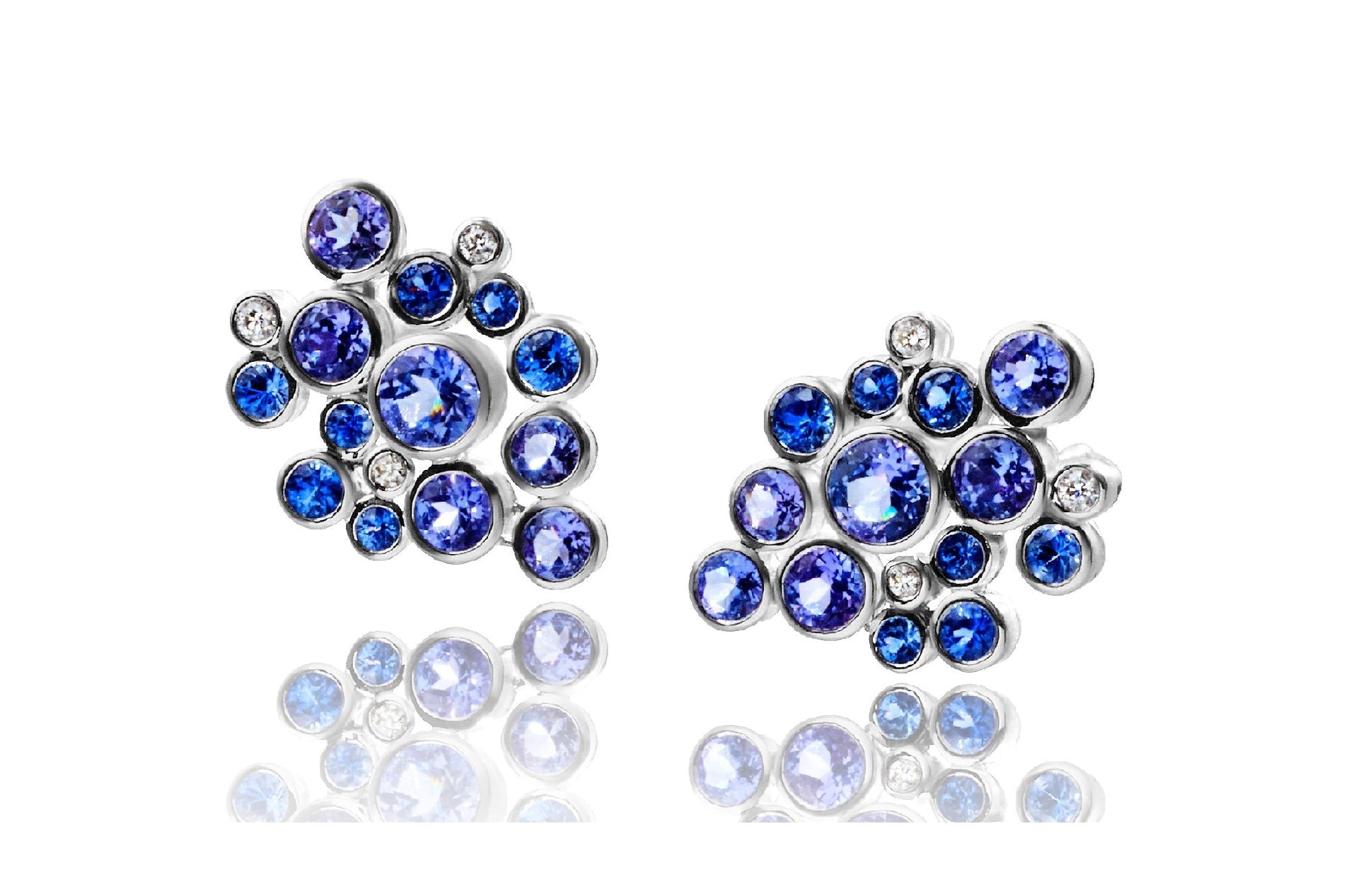 Constellation Cluster Blue Ombre Earrings