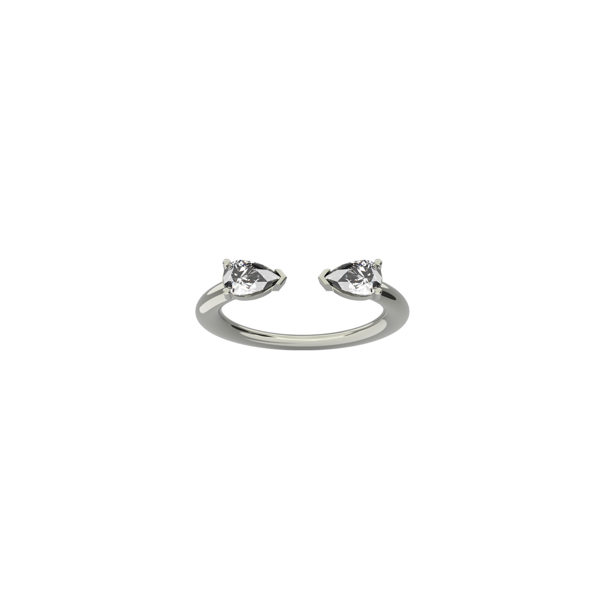 MOON DOUBLE POIRE DIAMOND RING