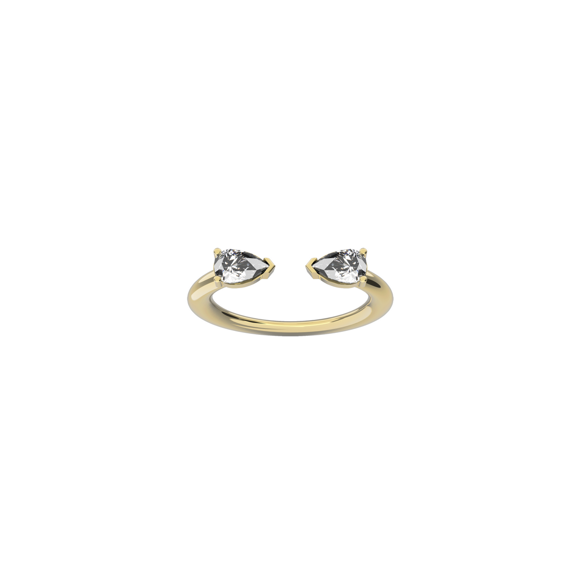 MOON DOUBLE POIRE DIAMOND RING