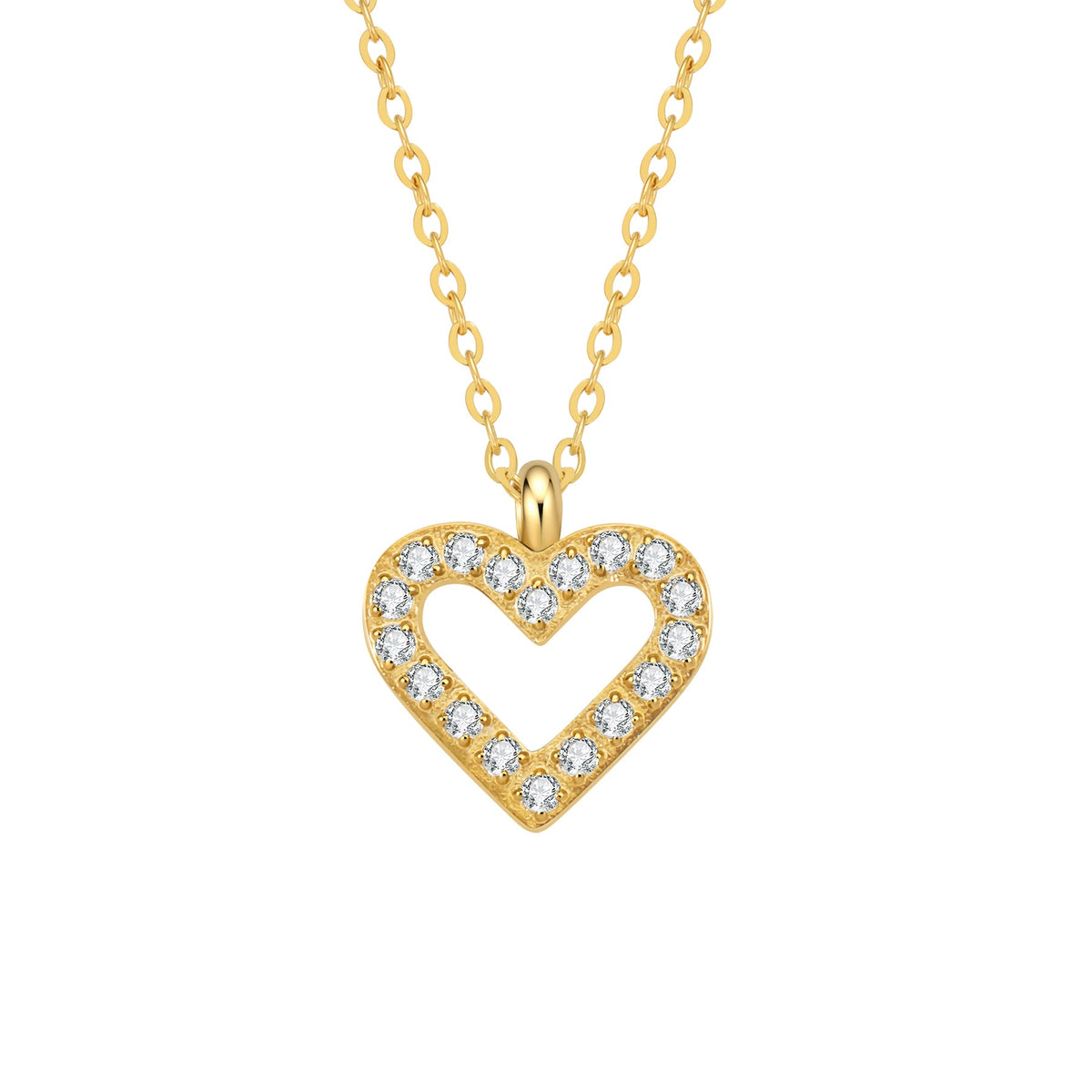 Bond Heart Crystal Necklace Waterproof