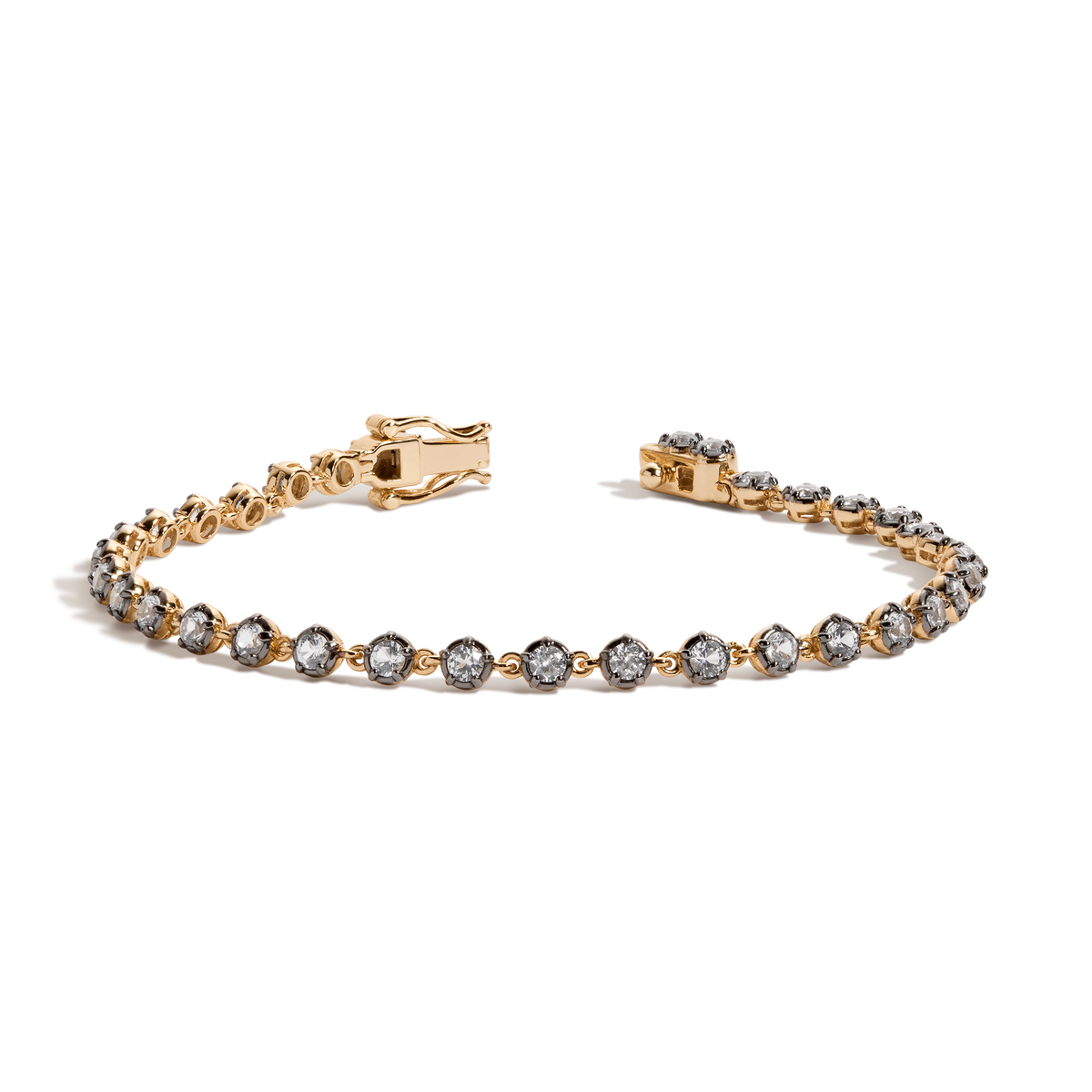 Black Rhodium Georgian Tennis Bracelet