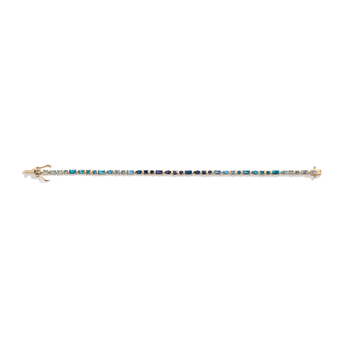Blue Ombré Mosaic Tennis Bracelet