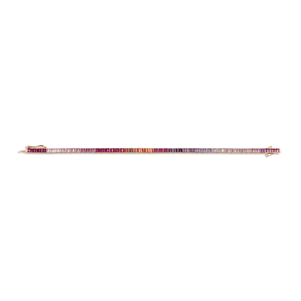 Pink Ombré Baguette Tennis Bracelet