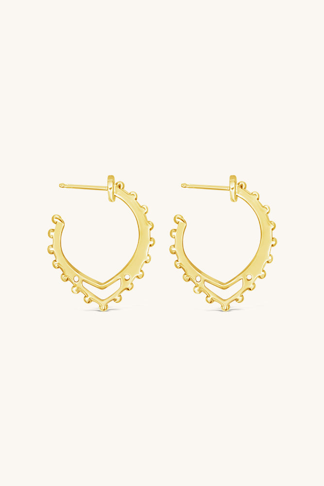 Buffalo Mound Hoop Earrings - Gold
