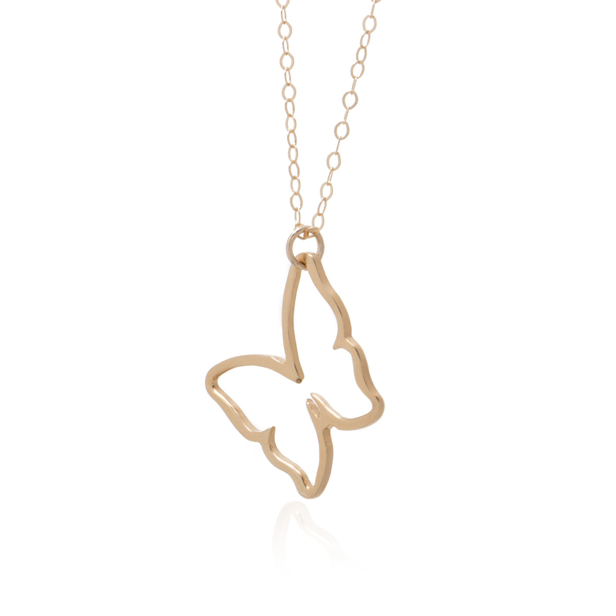 Gold Butterfly Pendant Necklace