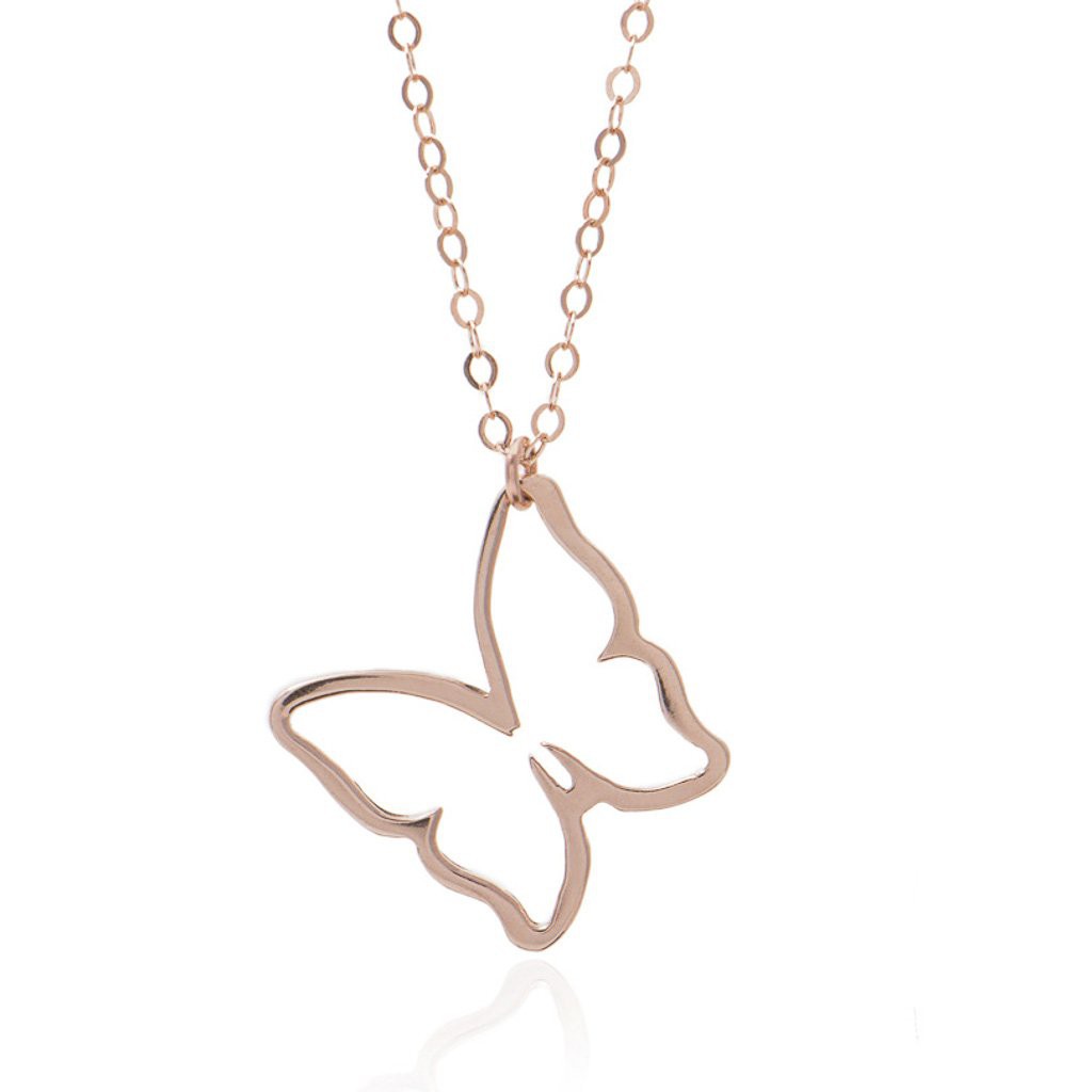 Rose Gold Butterfly Pendant
