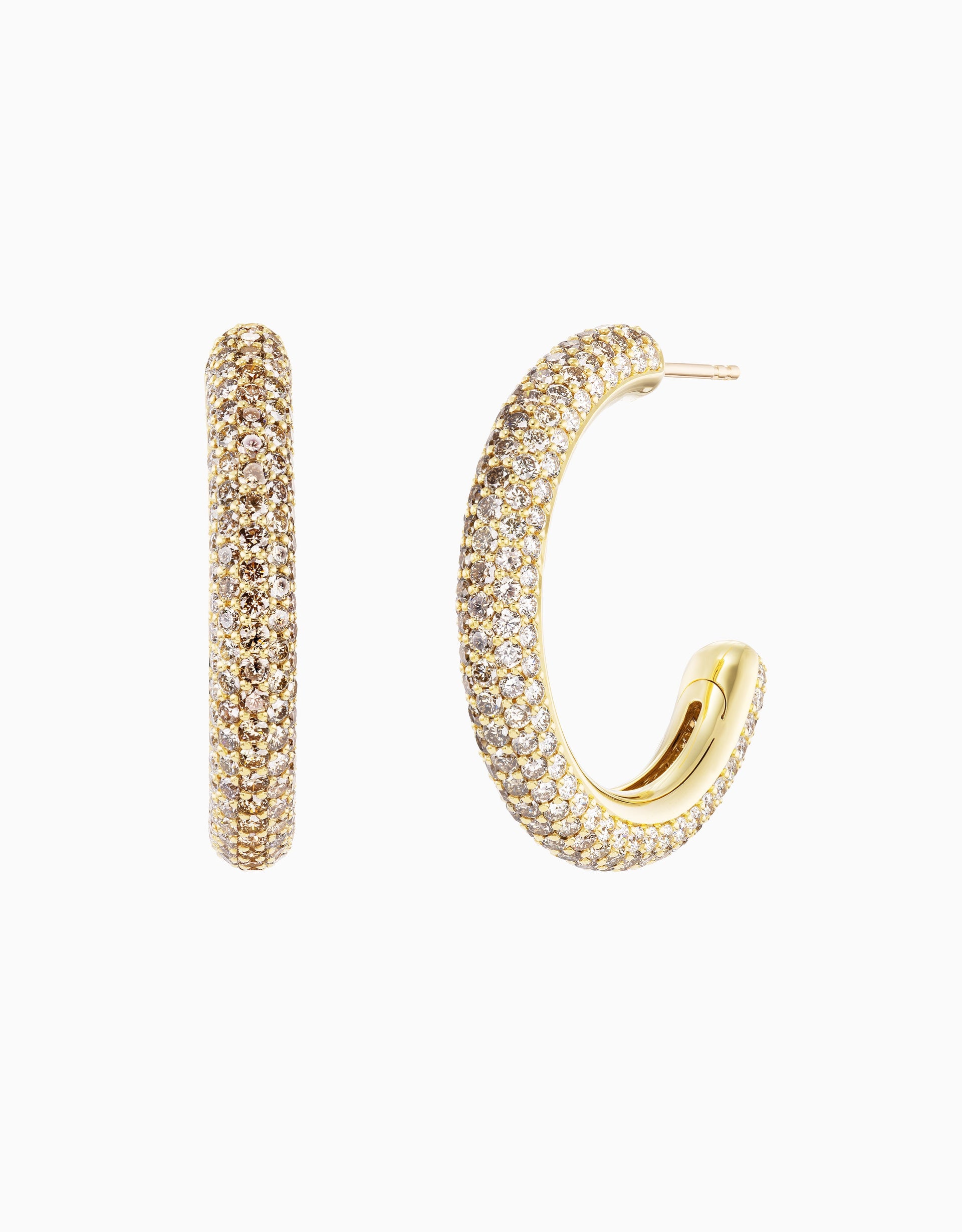 Diamond Puffy Hoop - Ombre Diamond