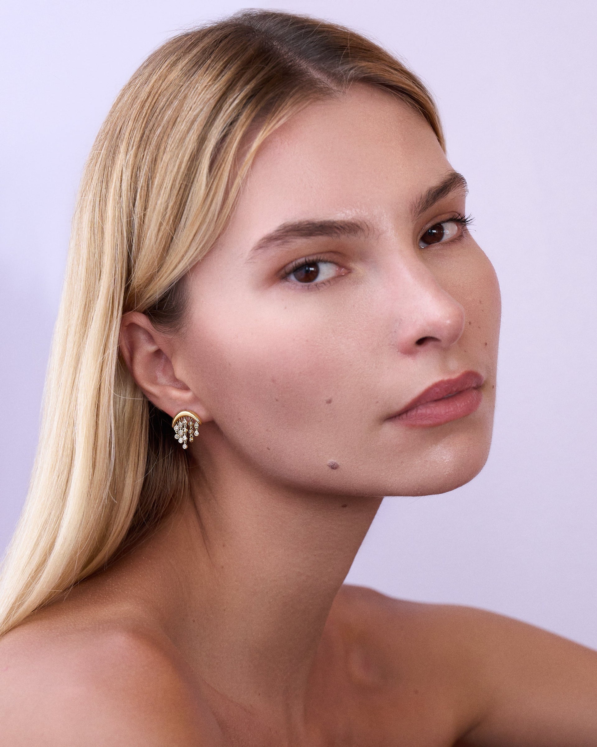 Baby Fringe Earring - Ombre Diamond