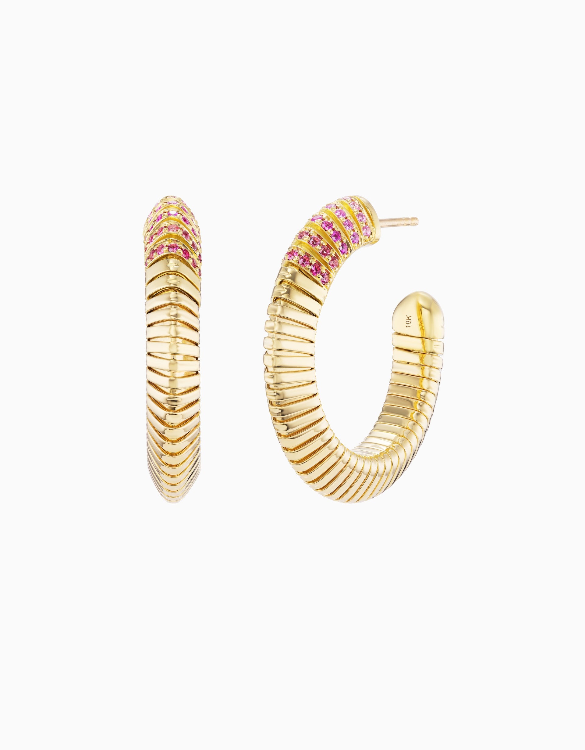 Tri Tubogas Hoop Earrings - Flamingo