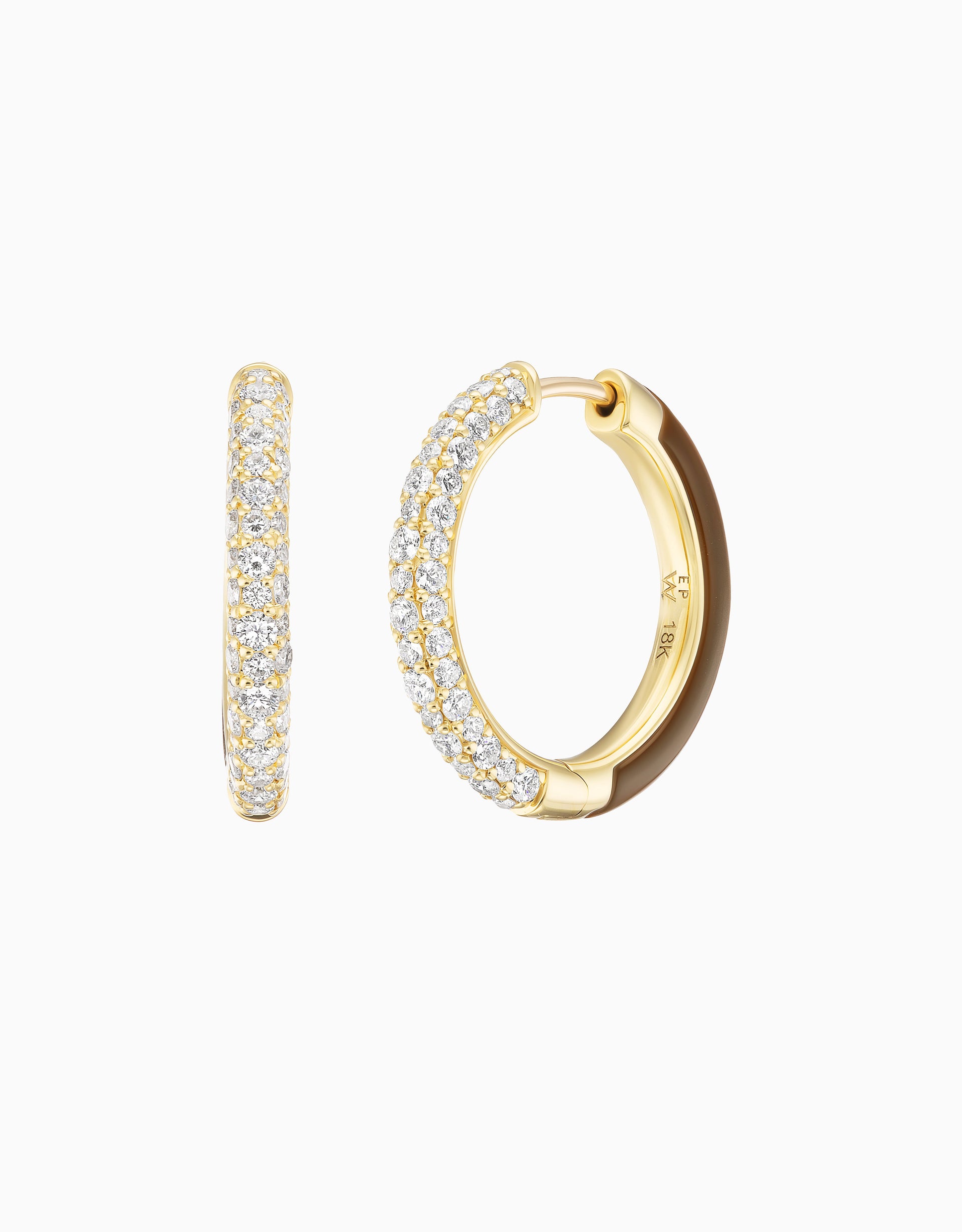 Duet Hoop - Diamond, Tiger's Eye