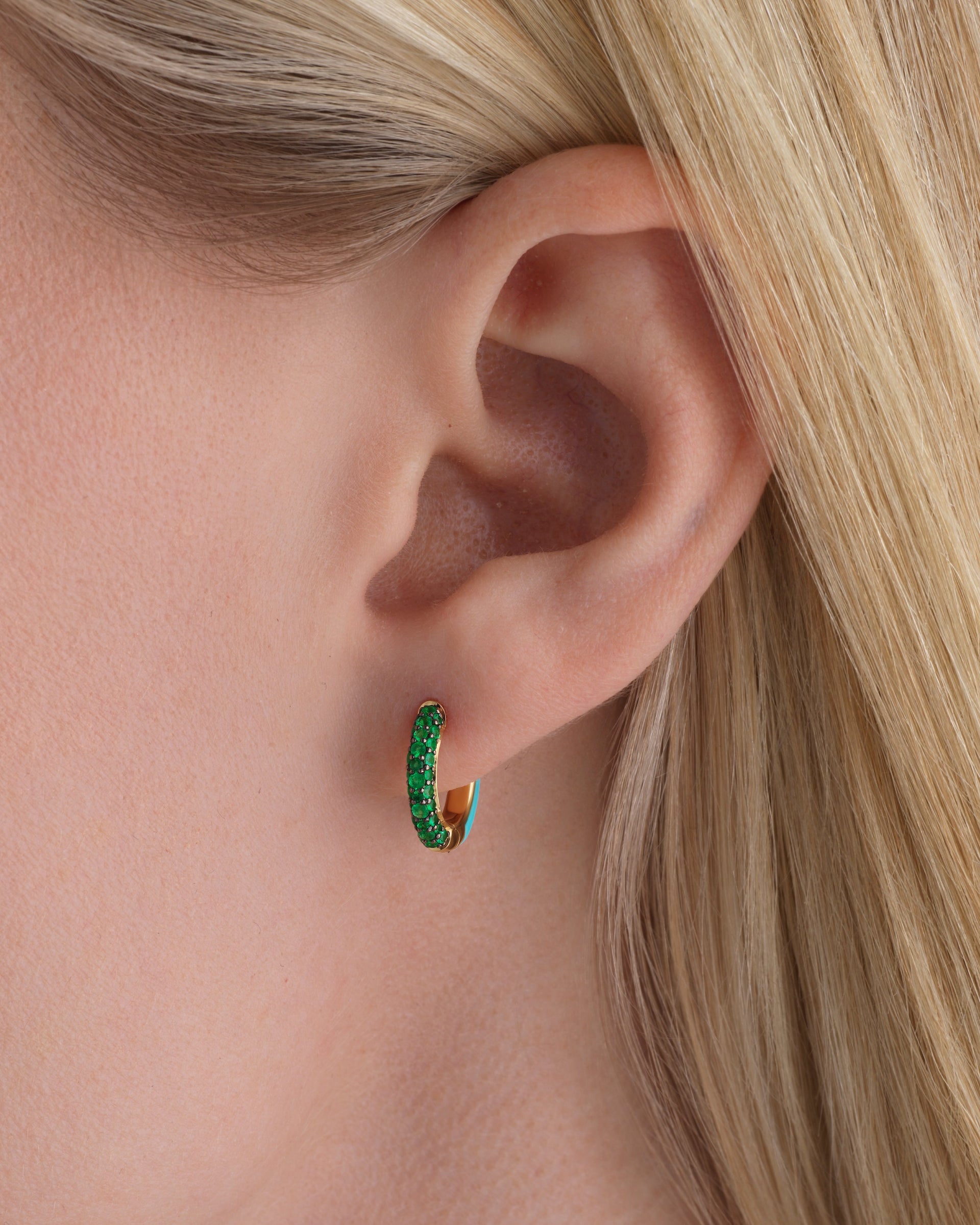 Baby Duet Hoop - Emerald, Turquoise