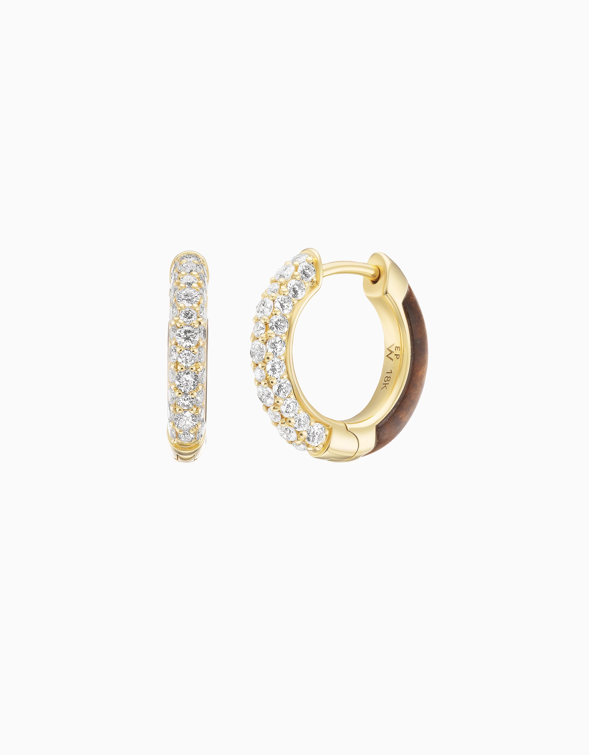 Baby Duet Hoop - Diamond, Tiger's Eye