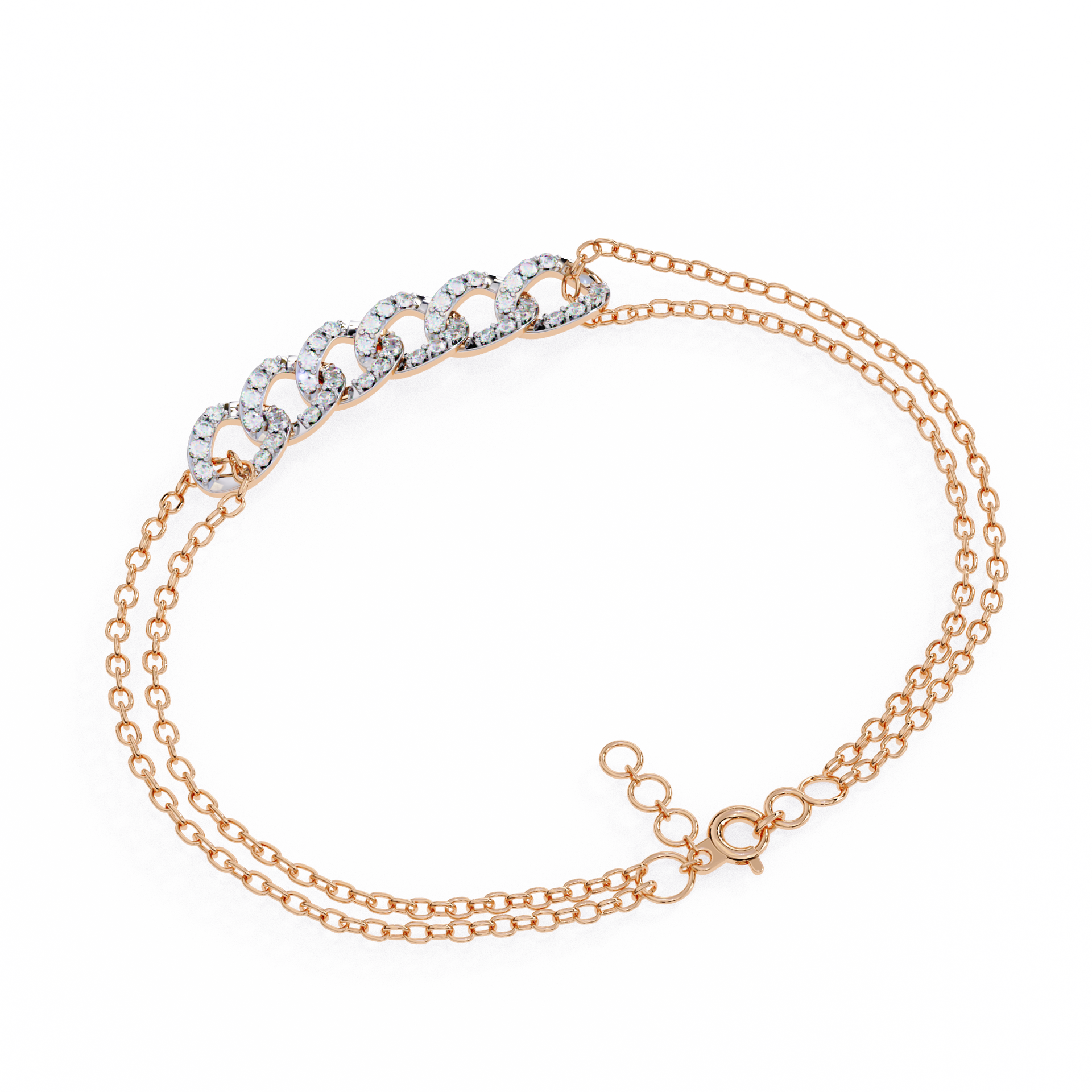 Round-Cut Lab-grown Diamond Tennis Bracelet in 10K White Gold