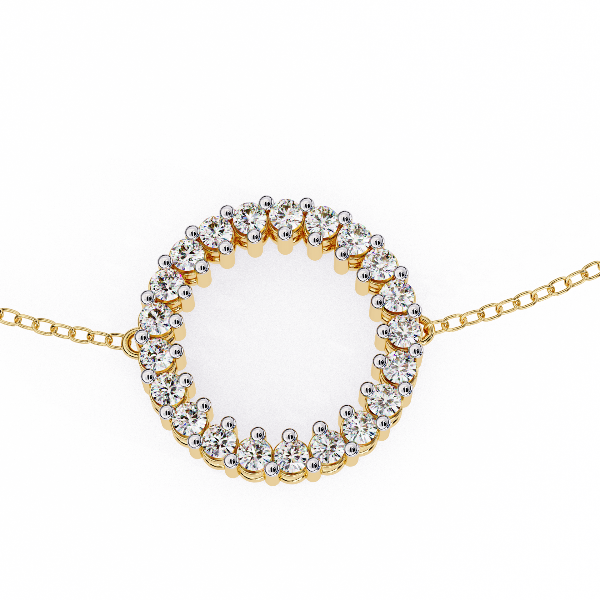Round-Cut Lab-grown Diamond Tennis Bracelet in 10K White Gold