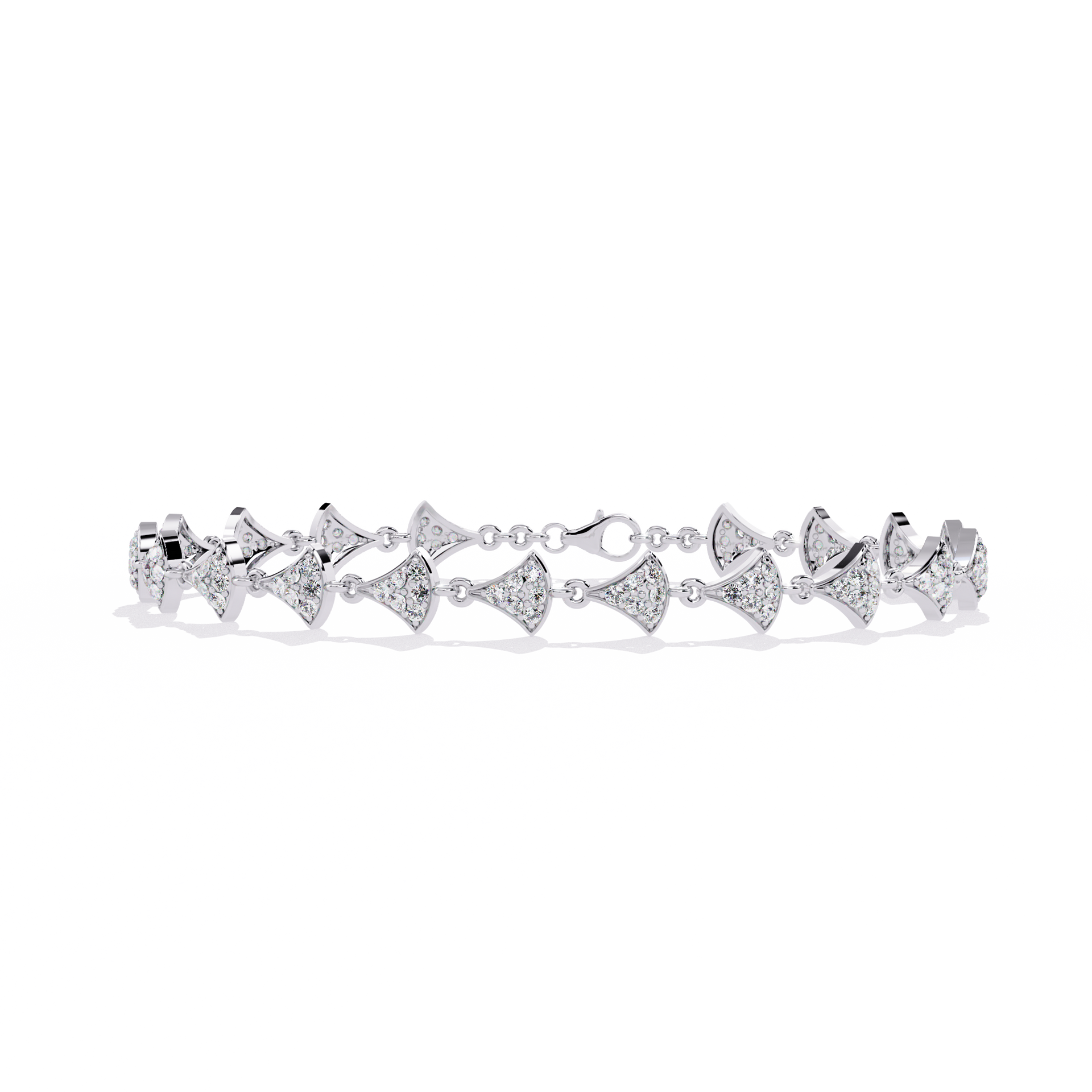 Round-Cut Lab-grown Diamond Tennis Bracelet in 10K White Gold