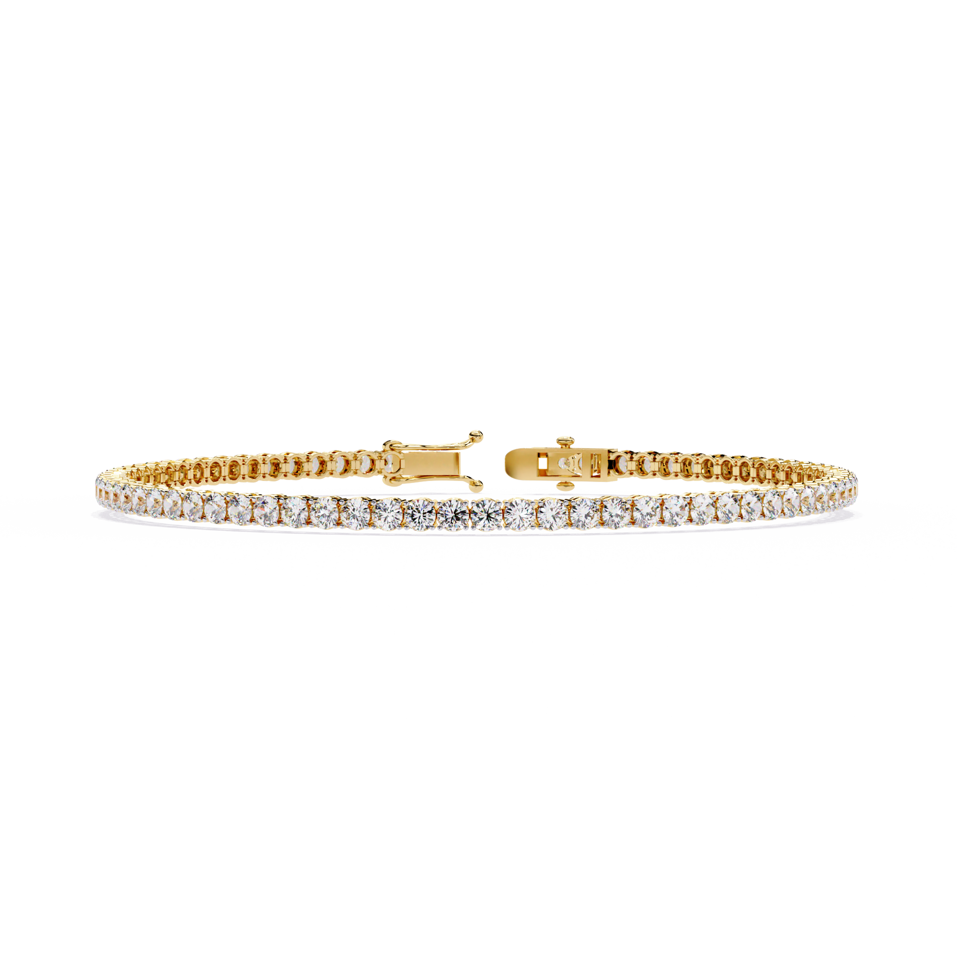 Round-Cut Lab-grown Diamond Tennis Bracelet in 10K White Gold