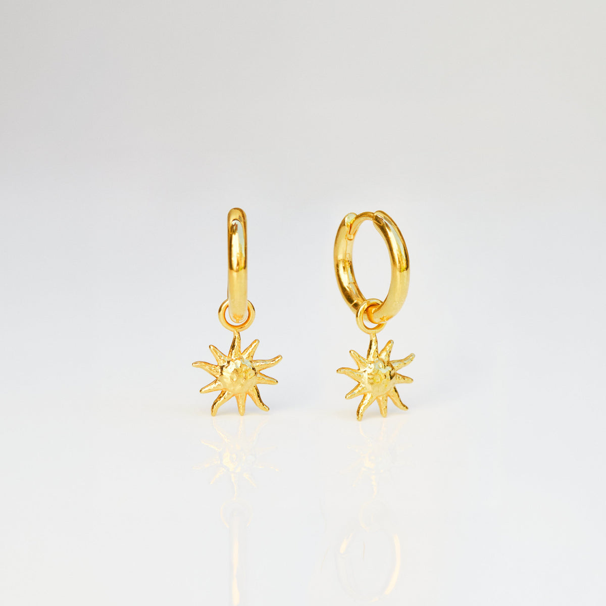 Aurelia Sun Drop Hoop Earrings