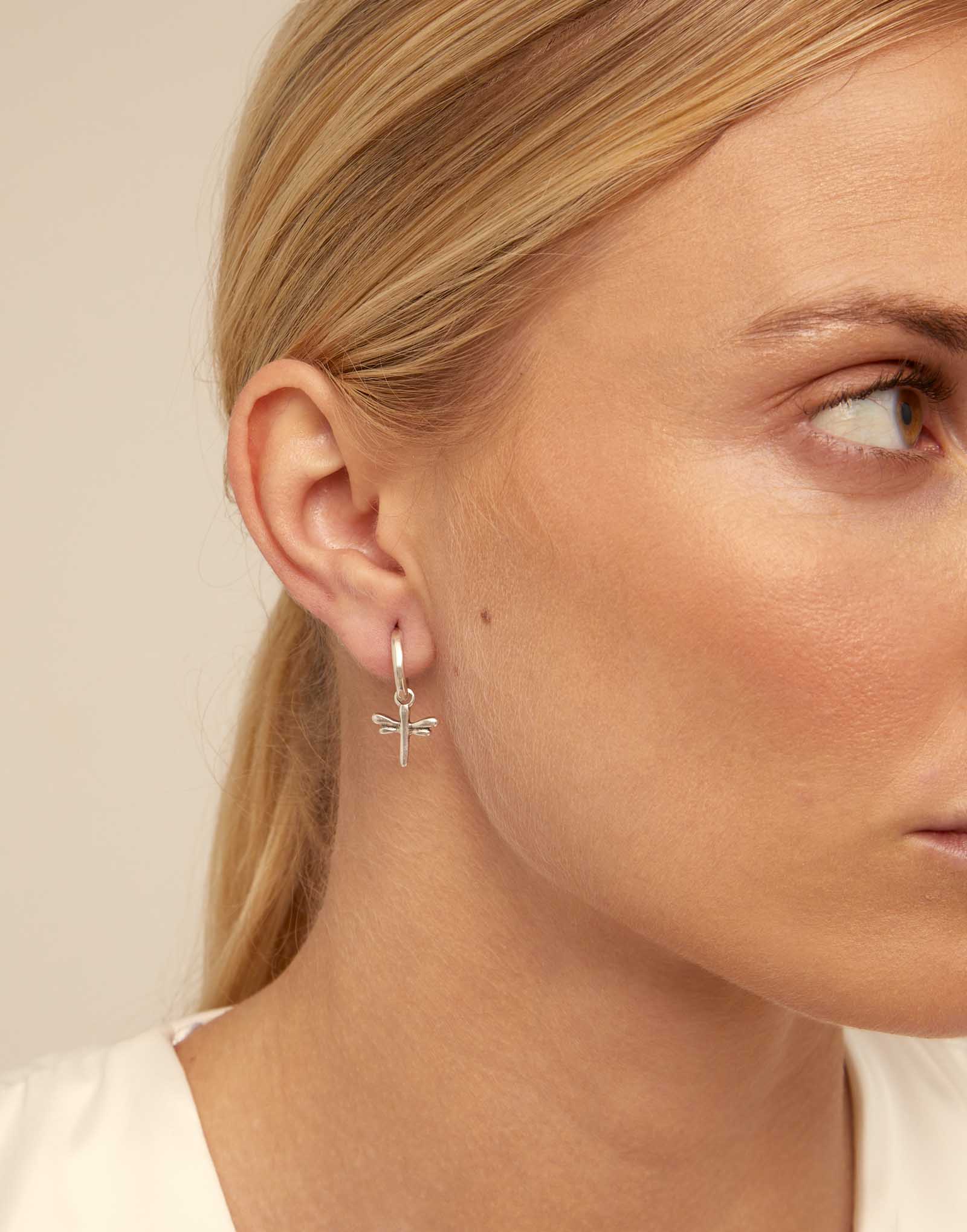 Dragonfly Single Hoop Charm