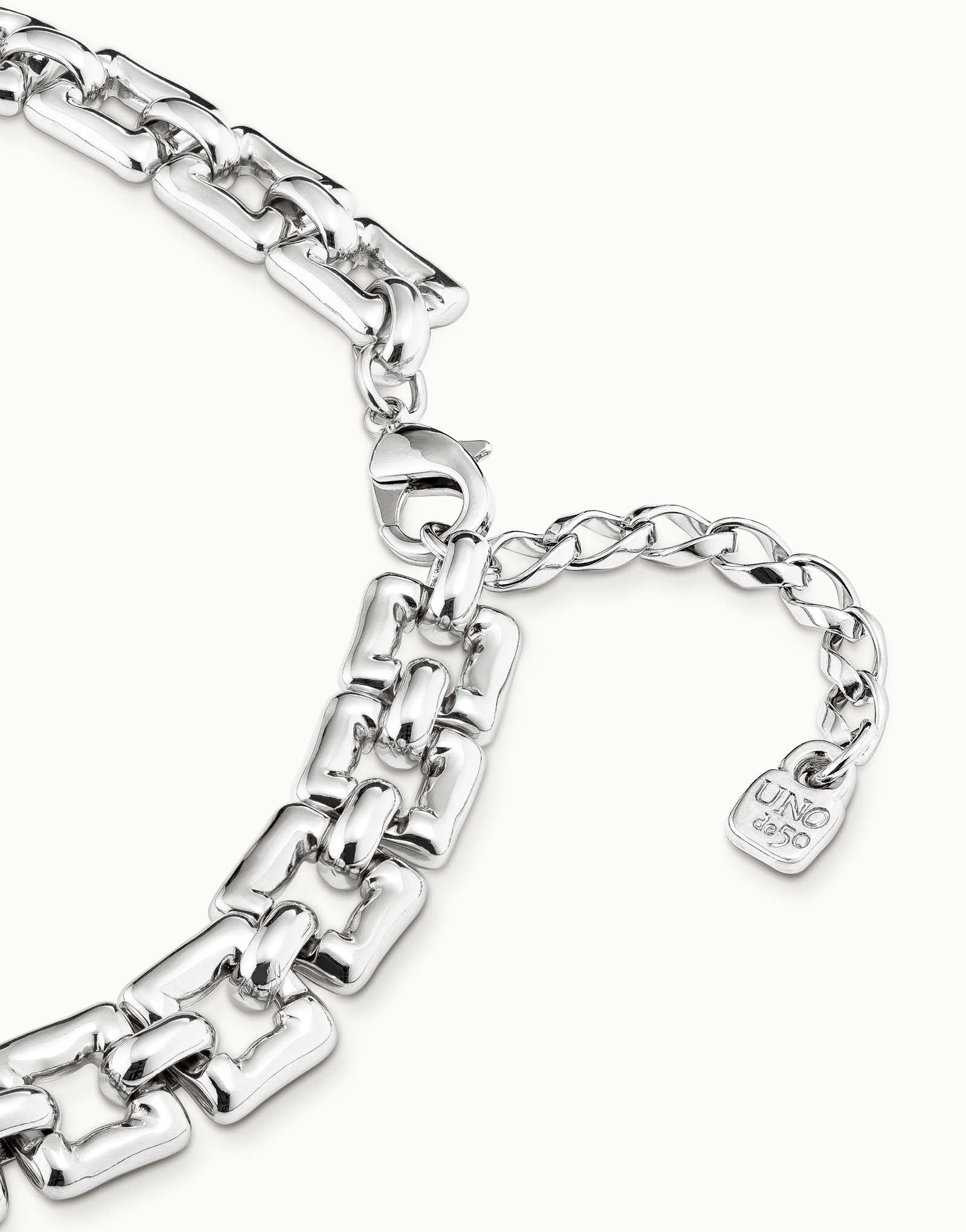 Short square link chain necklace