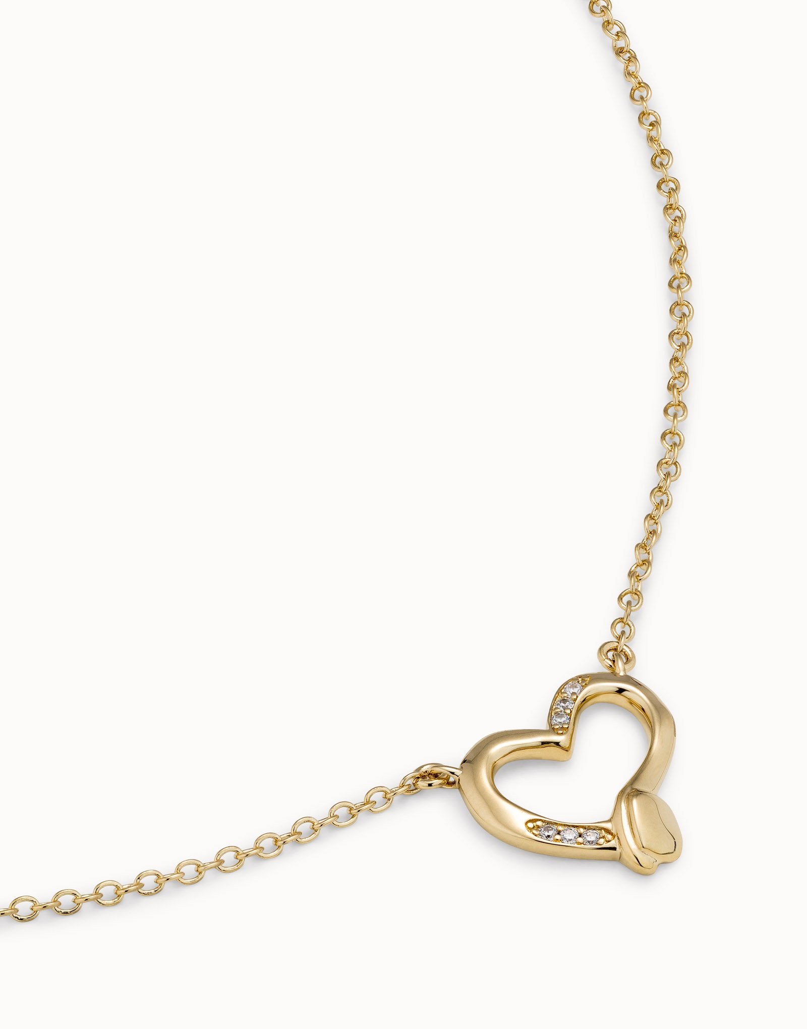 Chain pendant necklace  with heart