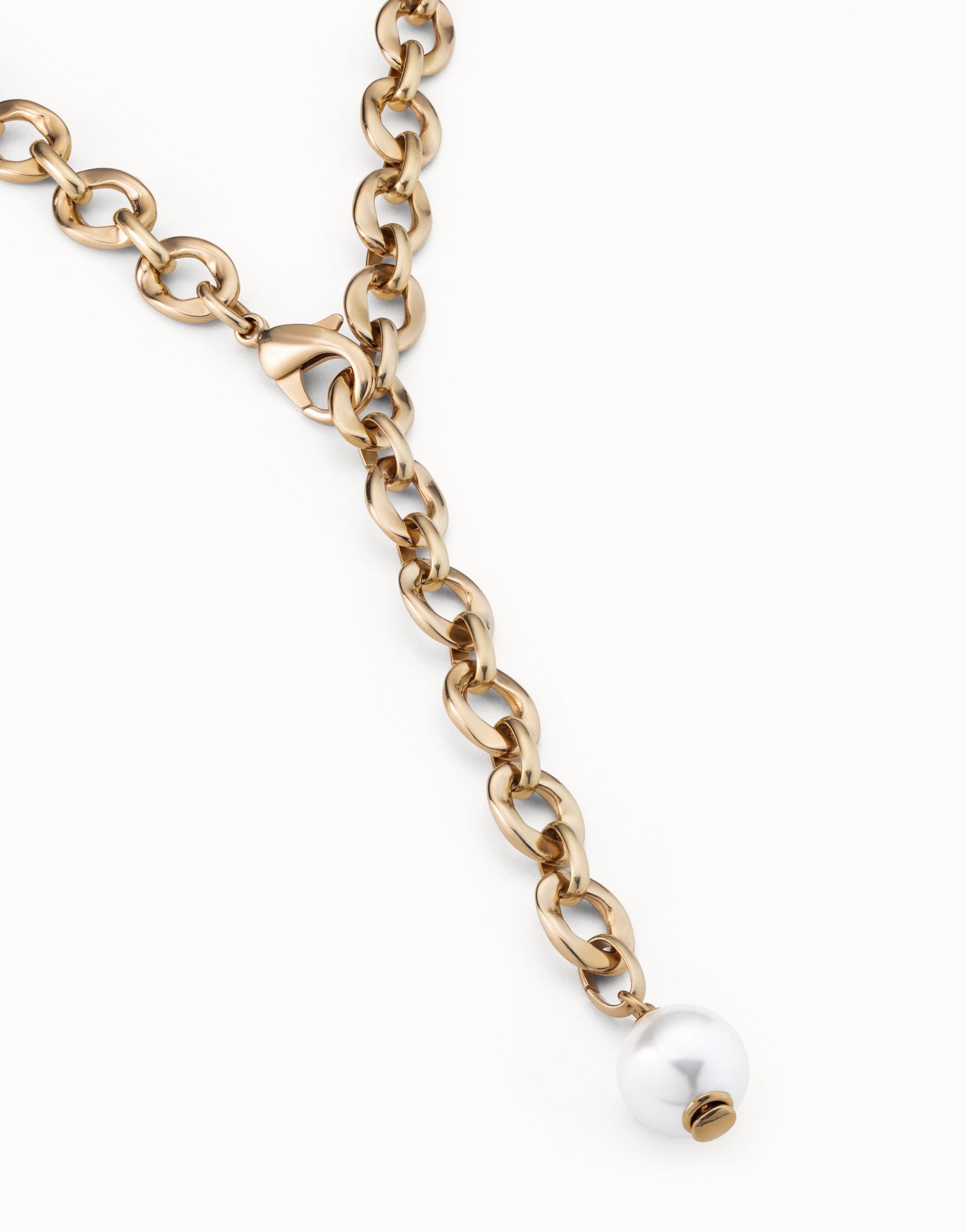 Long adjustable link chain necklace