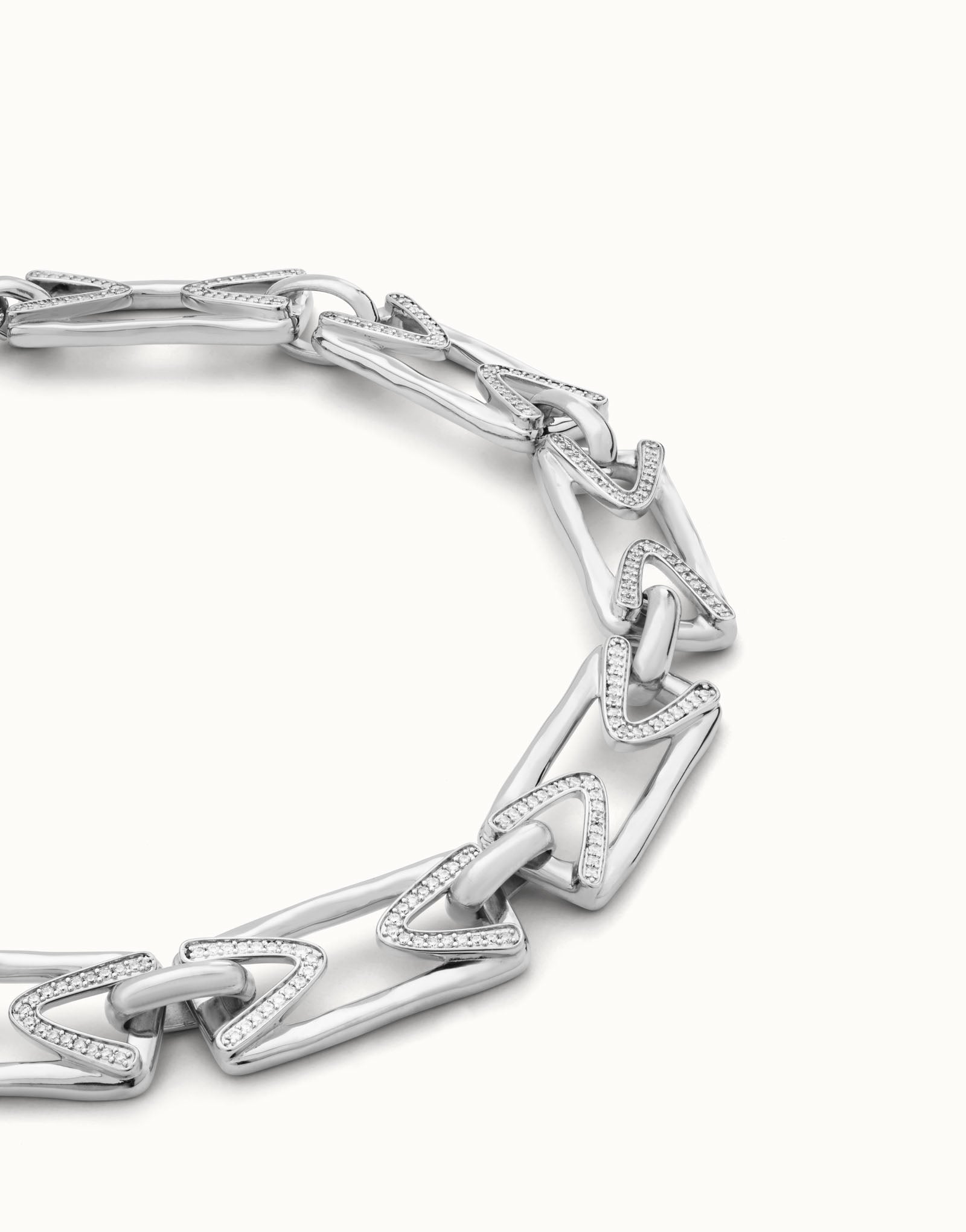 Multi strand chain necklace with topaz