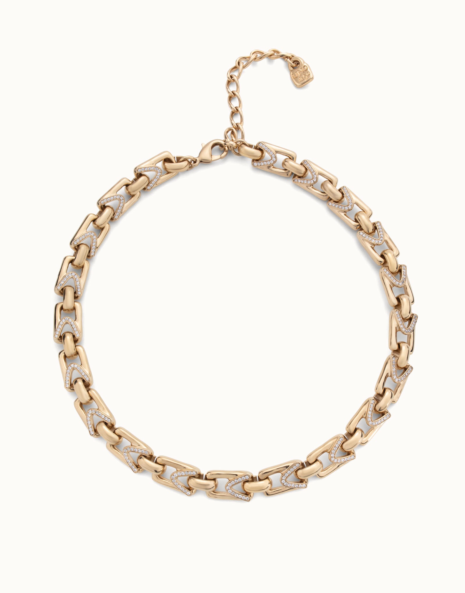 Rectangular links chain necklace