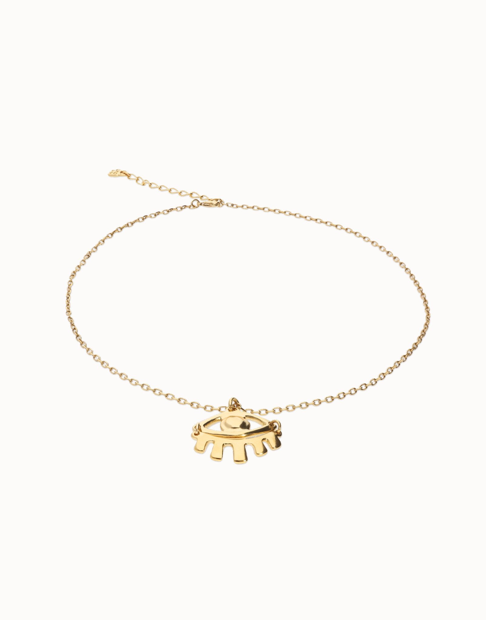 Short pendant chain necklace with small eye