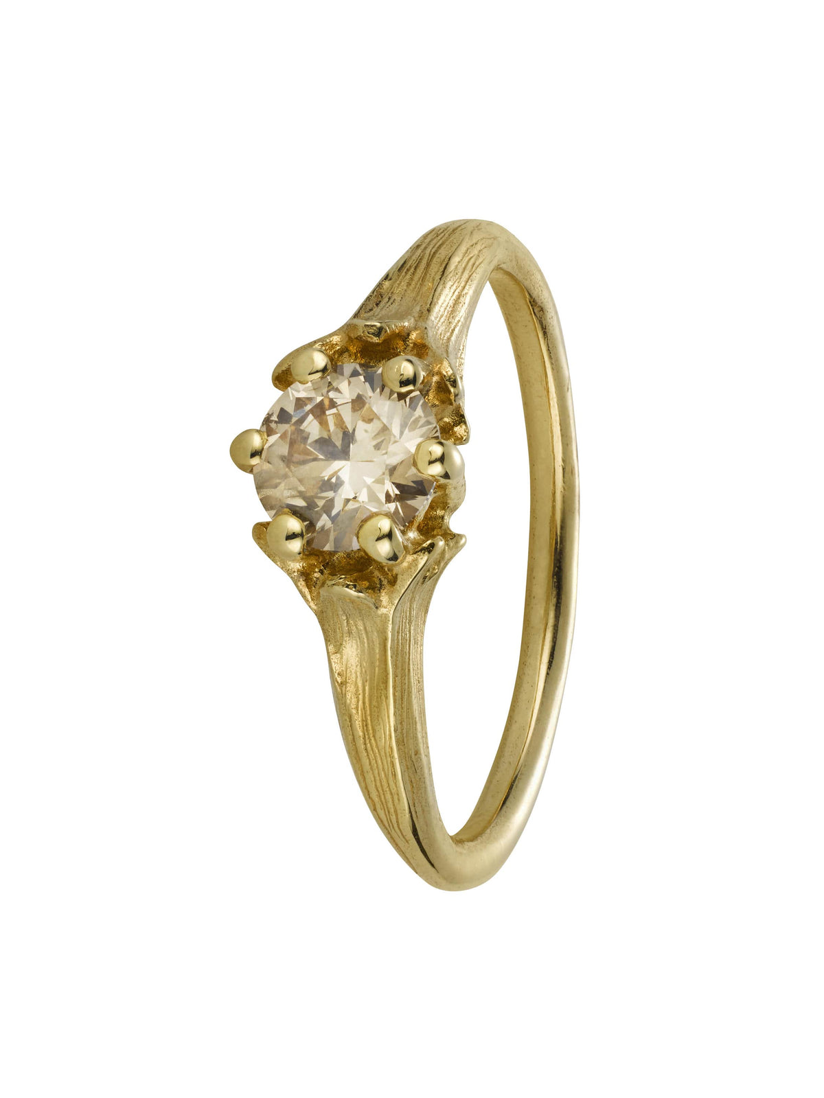 Large Coronet Ring with 0.67ct Champagne Diamond