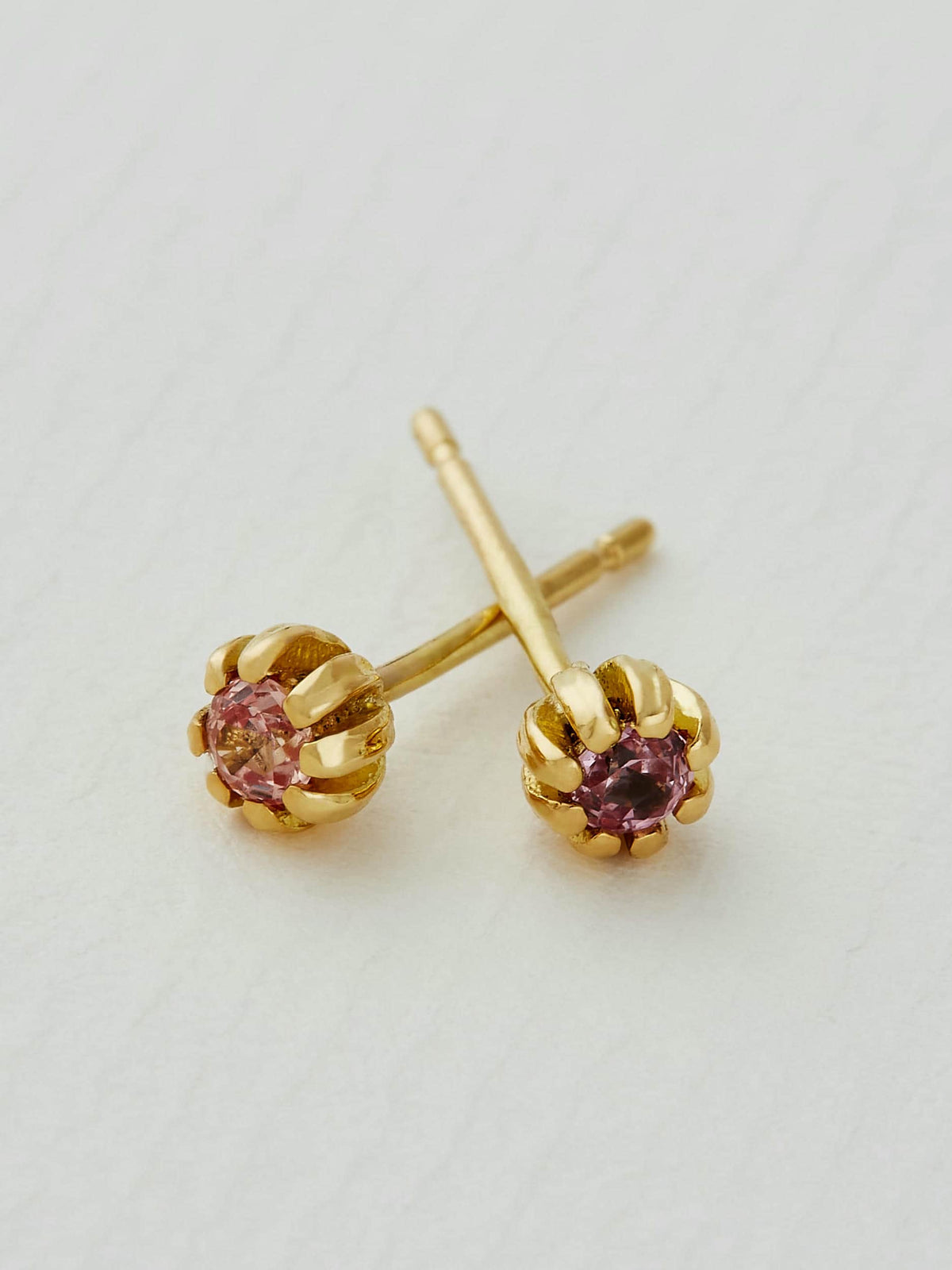 Hot Pink Sapphire Seruni Stud Earrings