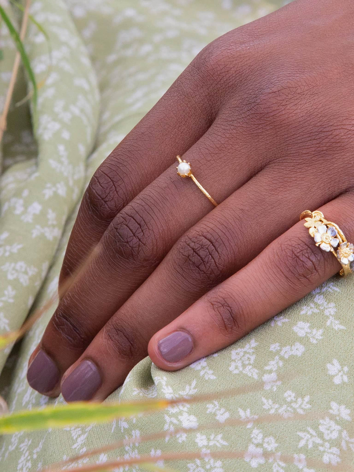 Baby Pearl Bud Ring