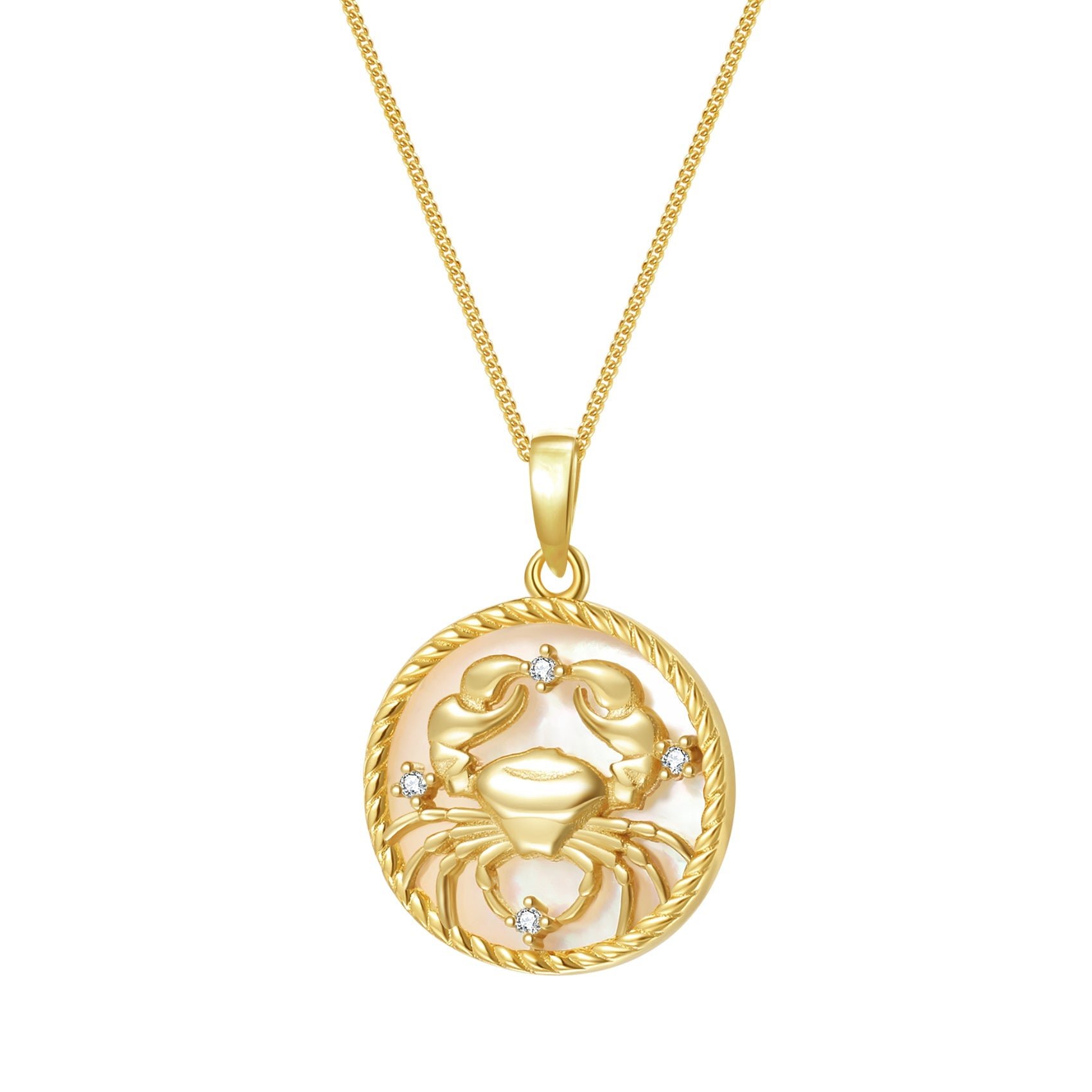 Cancer Zodiac Pendant Necklace