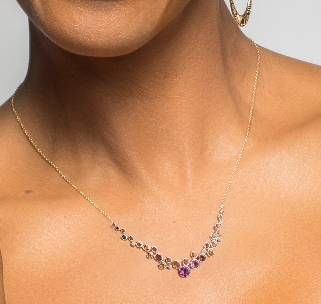 Constellation Necklace - Multi-Color Gemstones