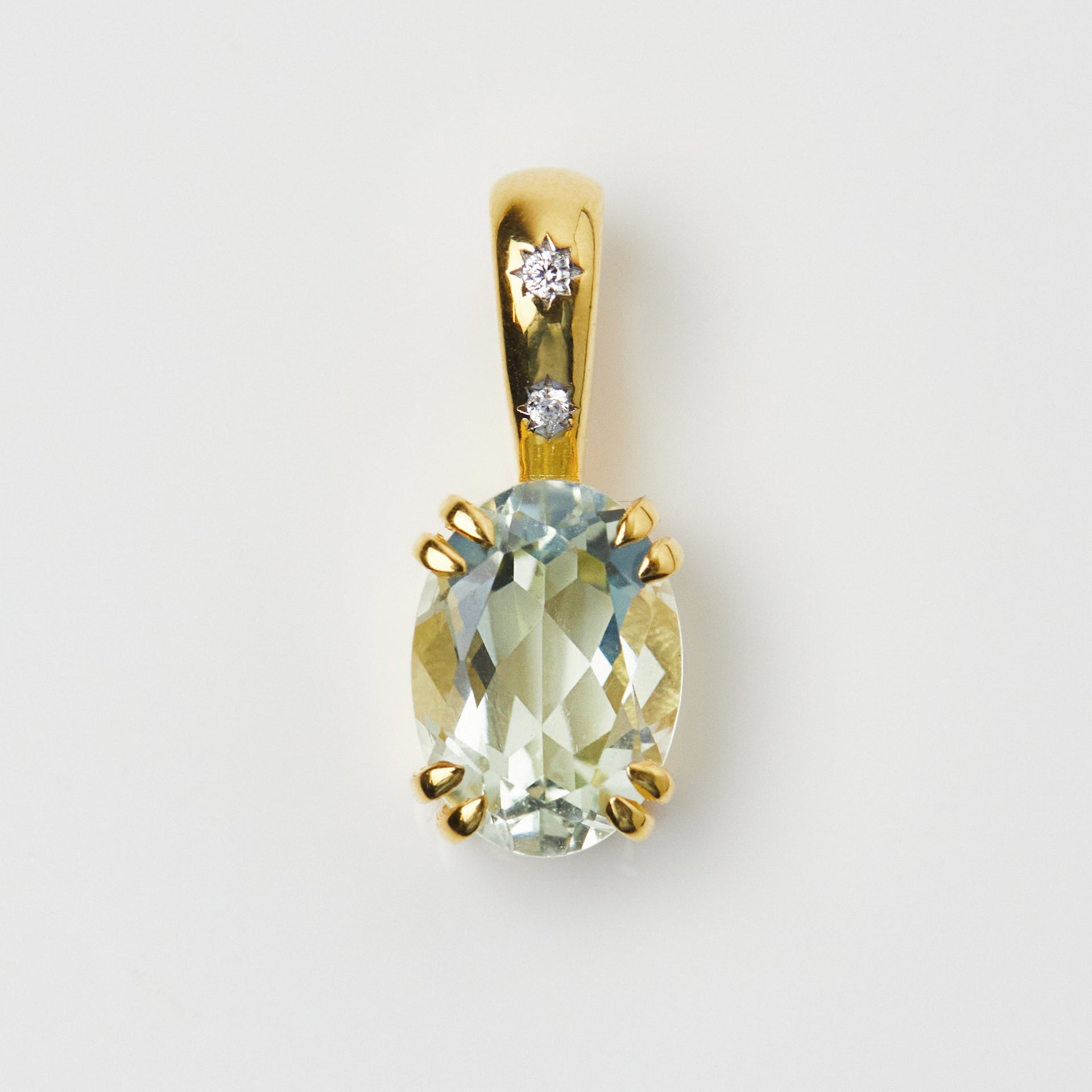 Garden Party Green Amethyst Star Set Pendant