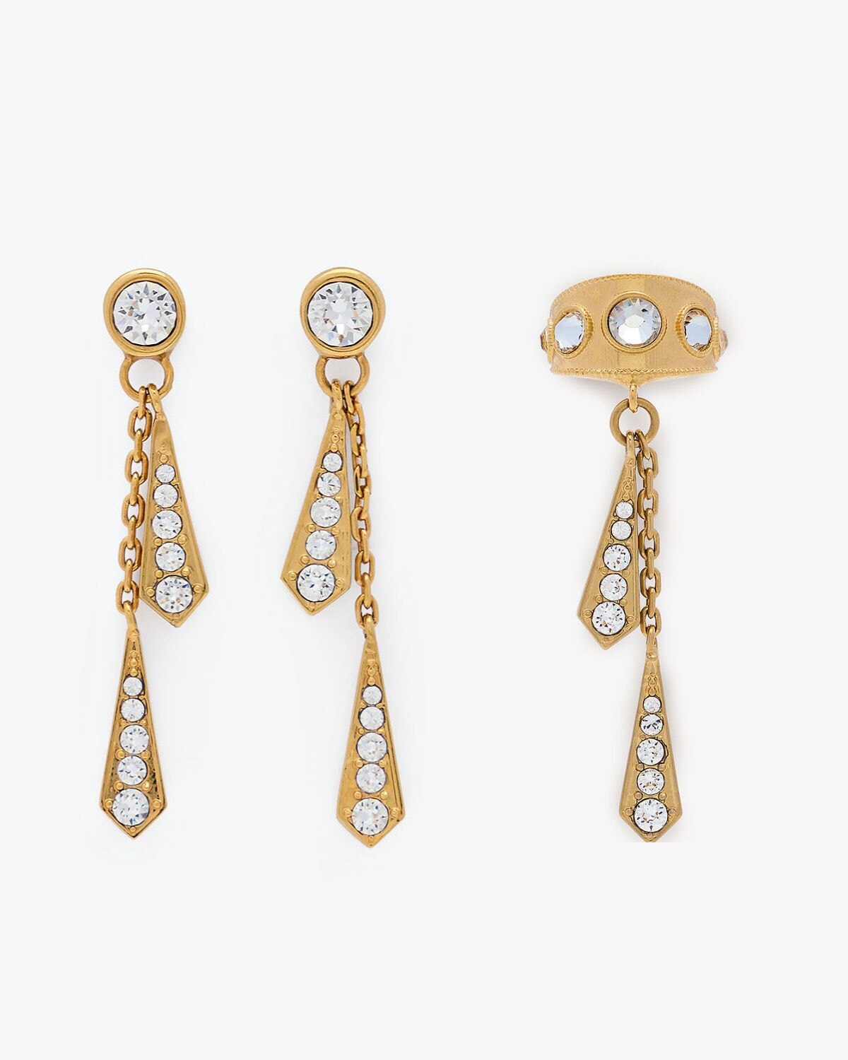 Cascata Drop Ear Cuff and Earring Set