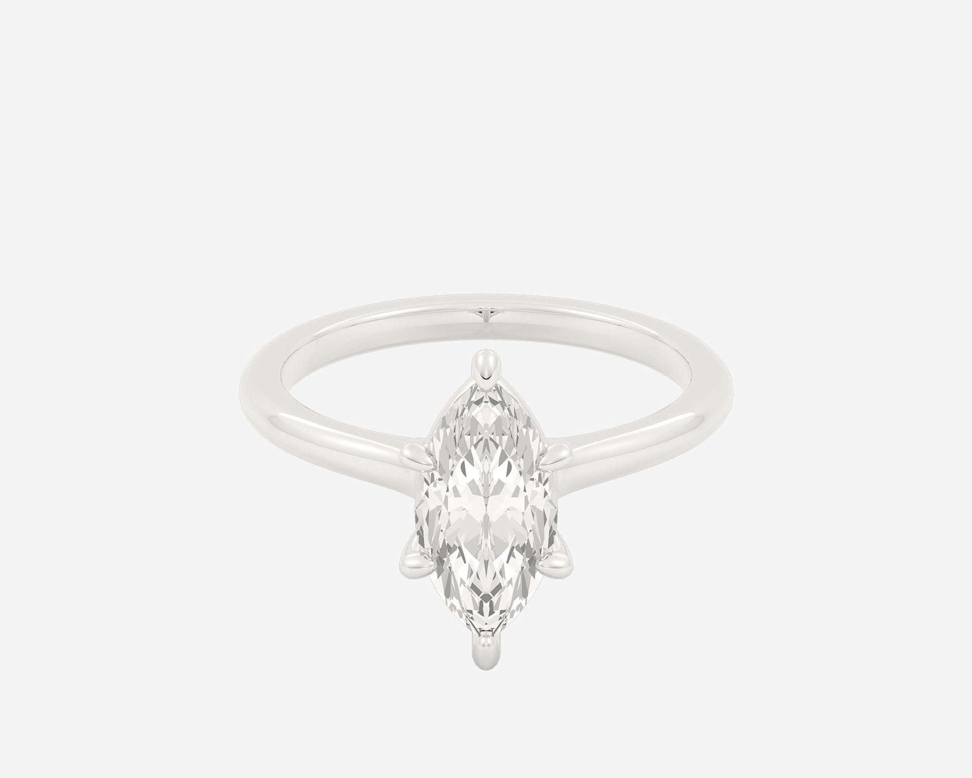 The Cathedral Solitaire — Marquise