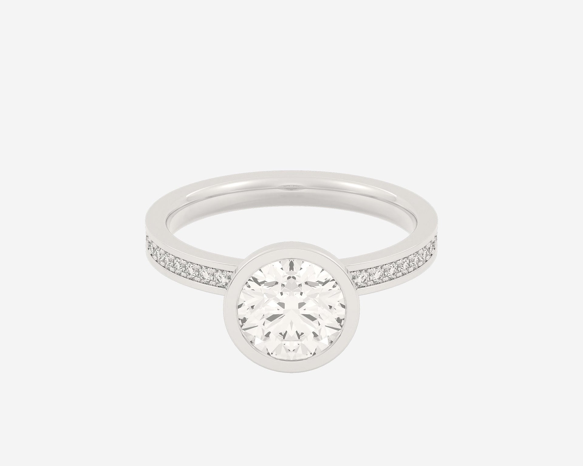 The Channel Eternity Bezel Solitaire — Round