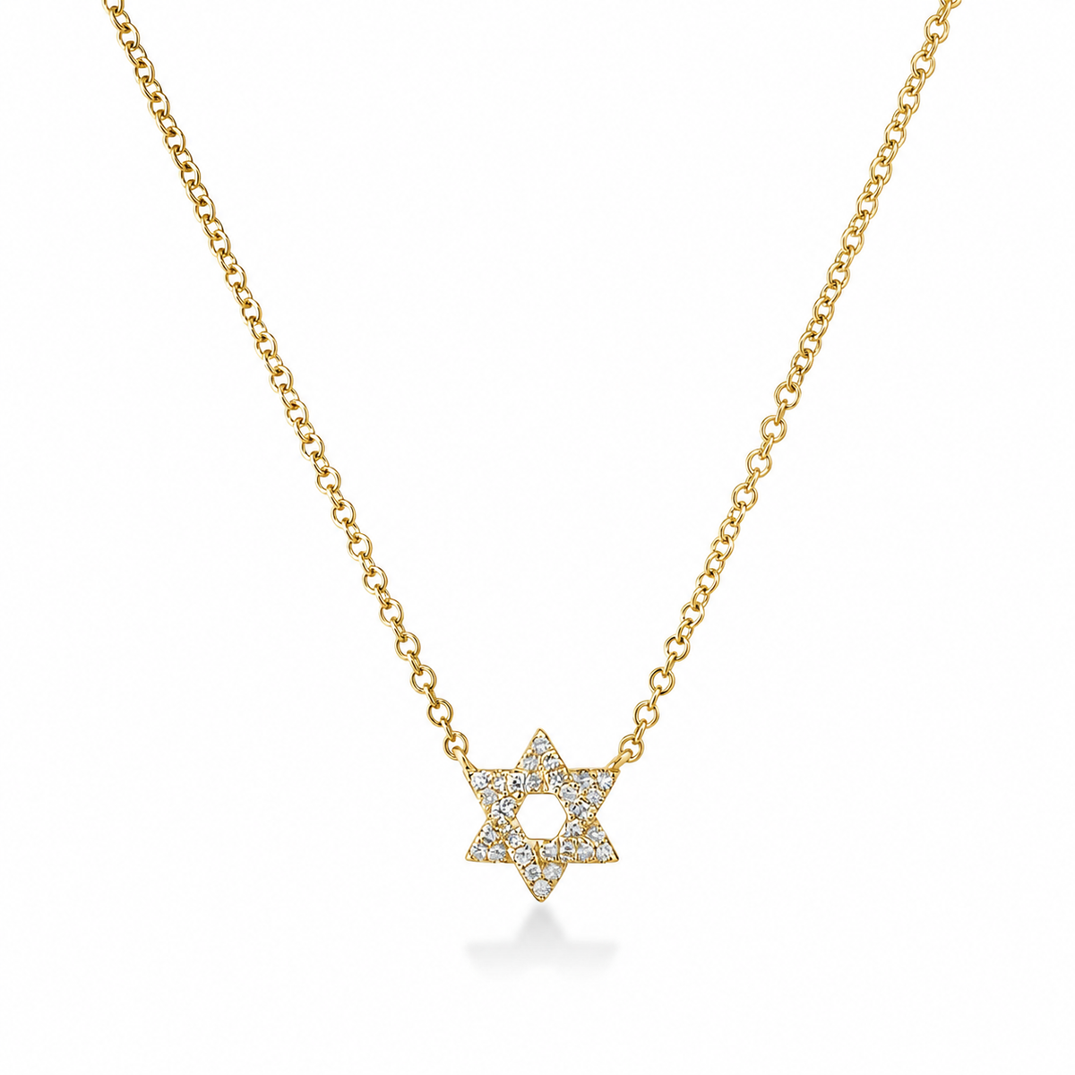 Diamond Star of David Necklace