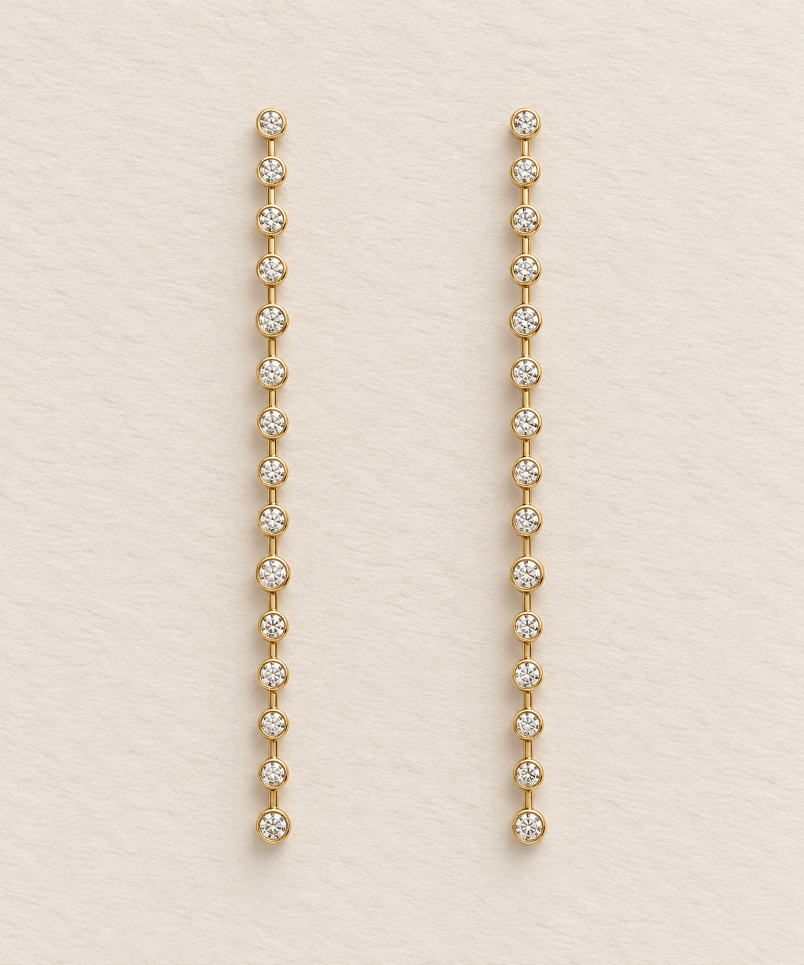 Aurora Diamond Long Line Drop Earrings