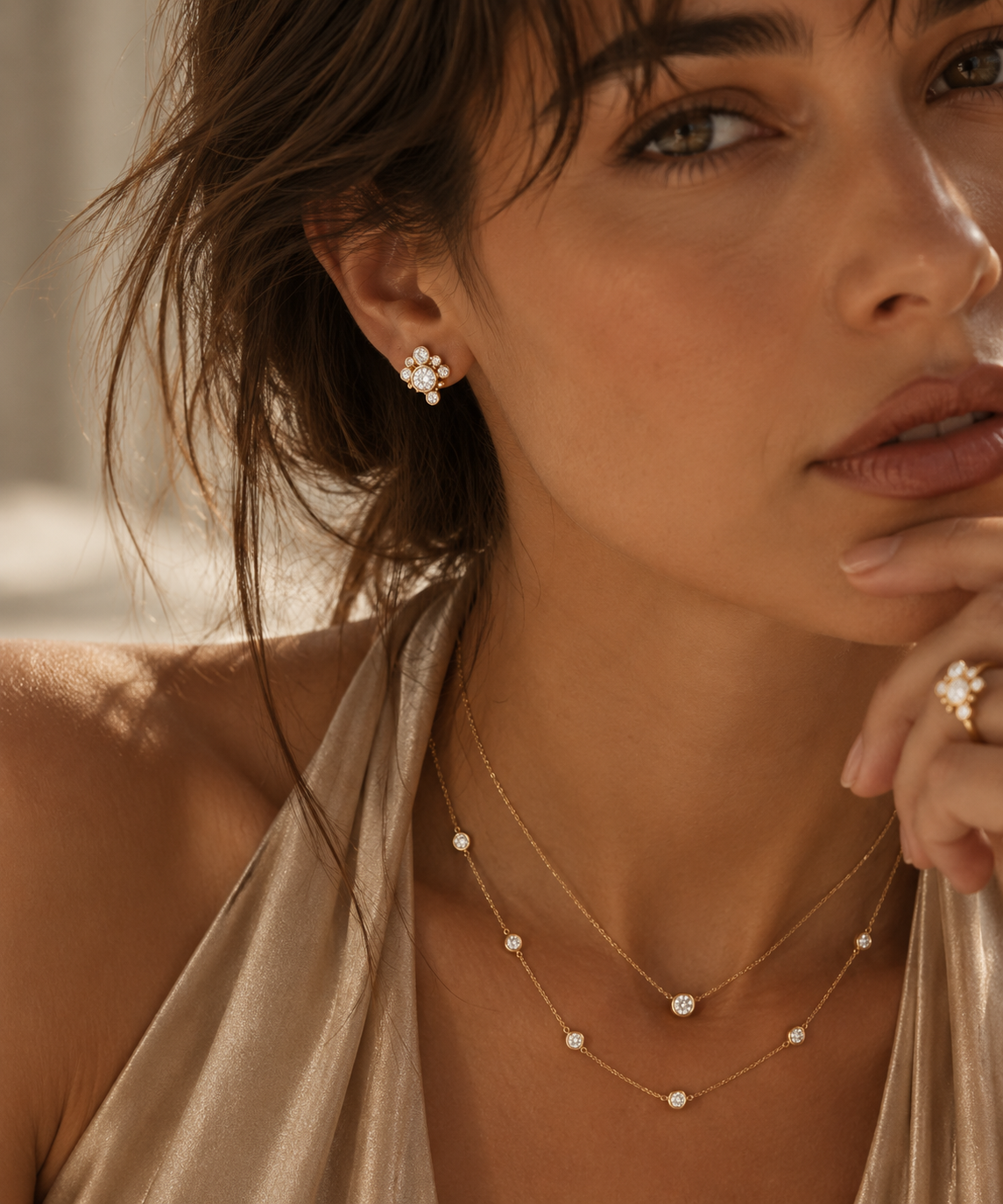 Aurora Diamond Constellation Cluster Studs