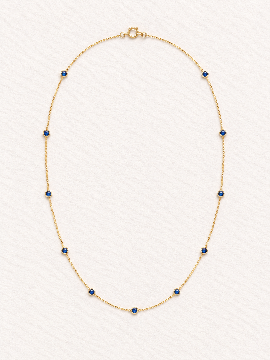 Aurora 9 Sapphire Station Necklace