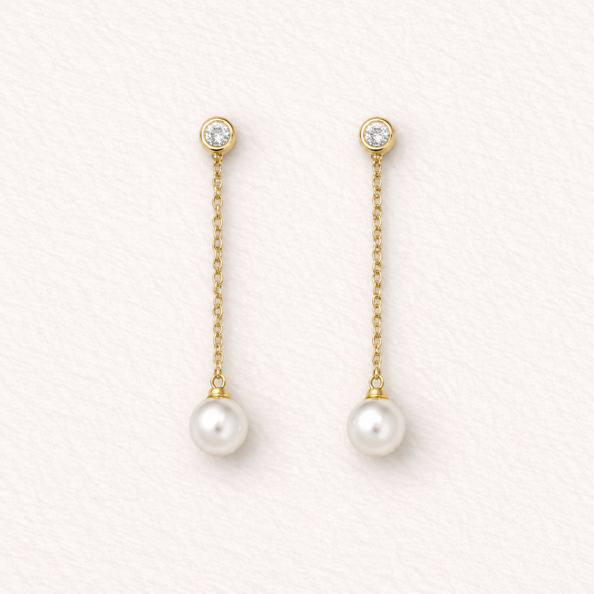 Aurora Diamond & Pearl Drop Earrings