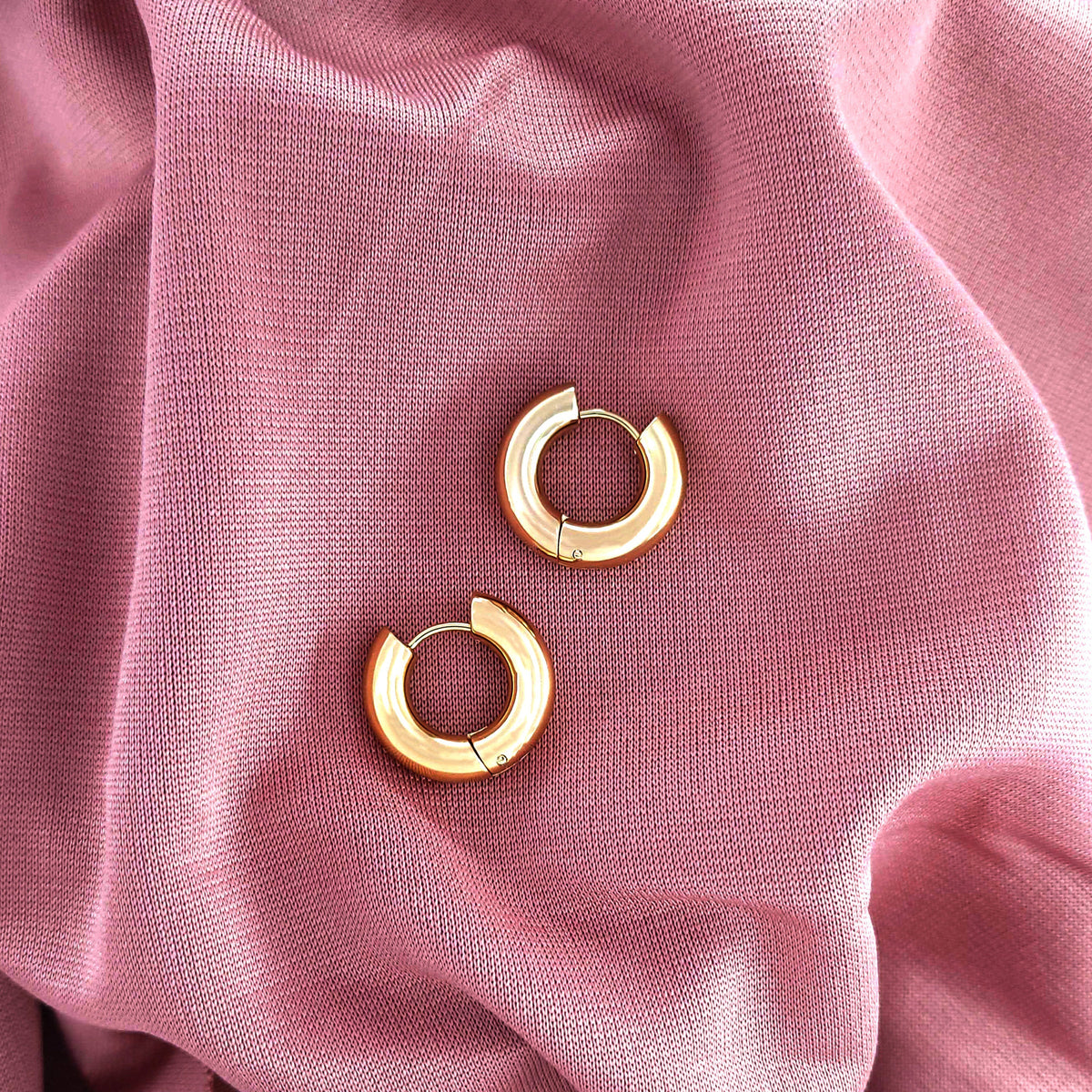 Chunky Gold Huggie Hoops