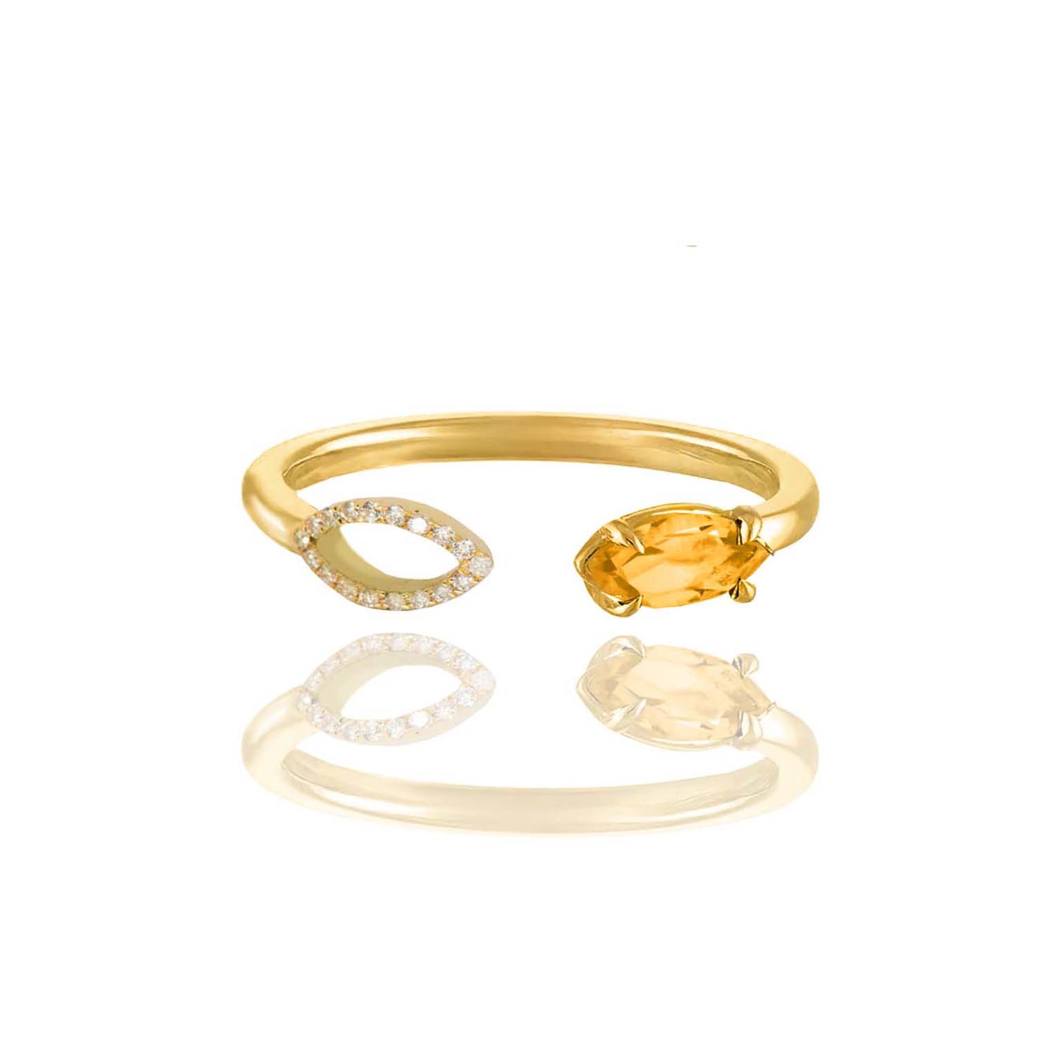 Citrine & Diamond Ring