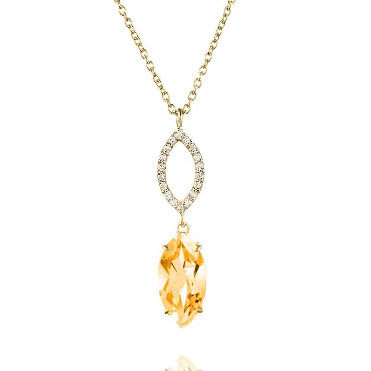 Citrine & Diamond Necklace