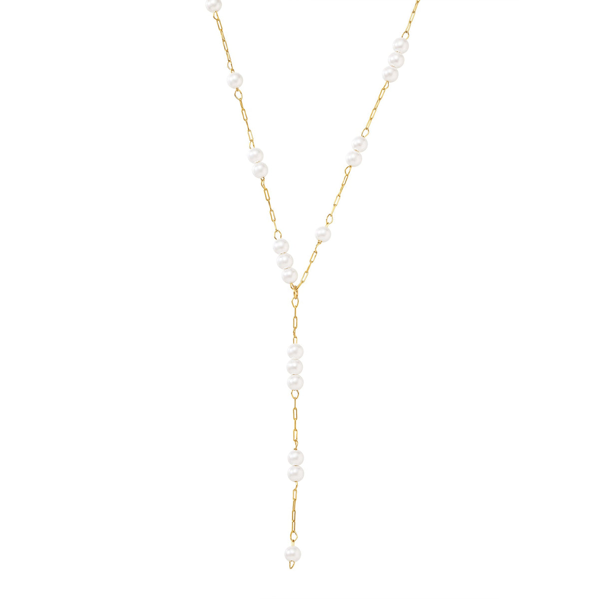 Cluster Pearl Y Chain Necklace Waterproof