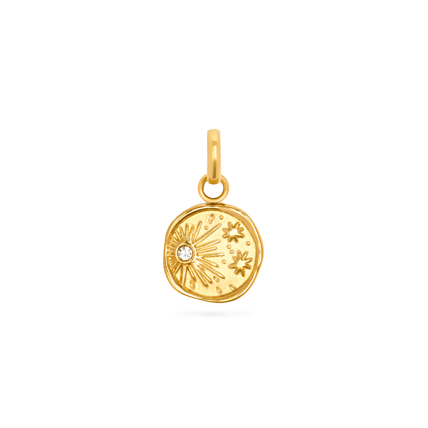 Mini Molten Coin Pendant (Gold)