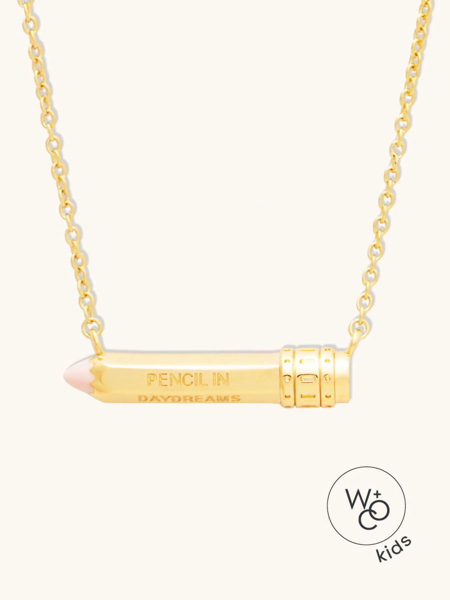 Color Pencil Gold Necklace