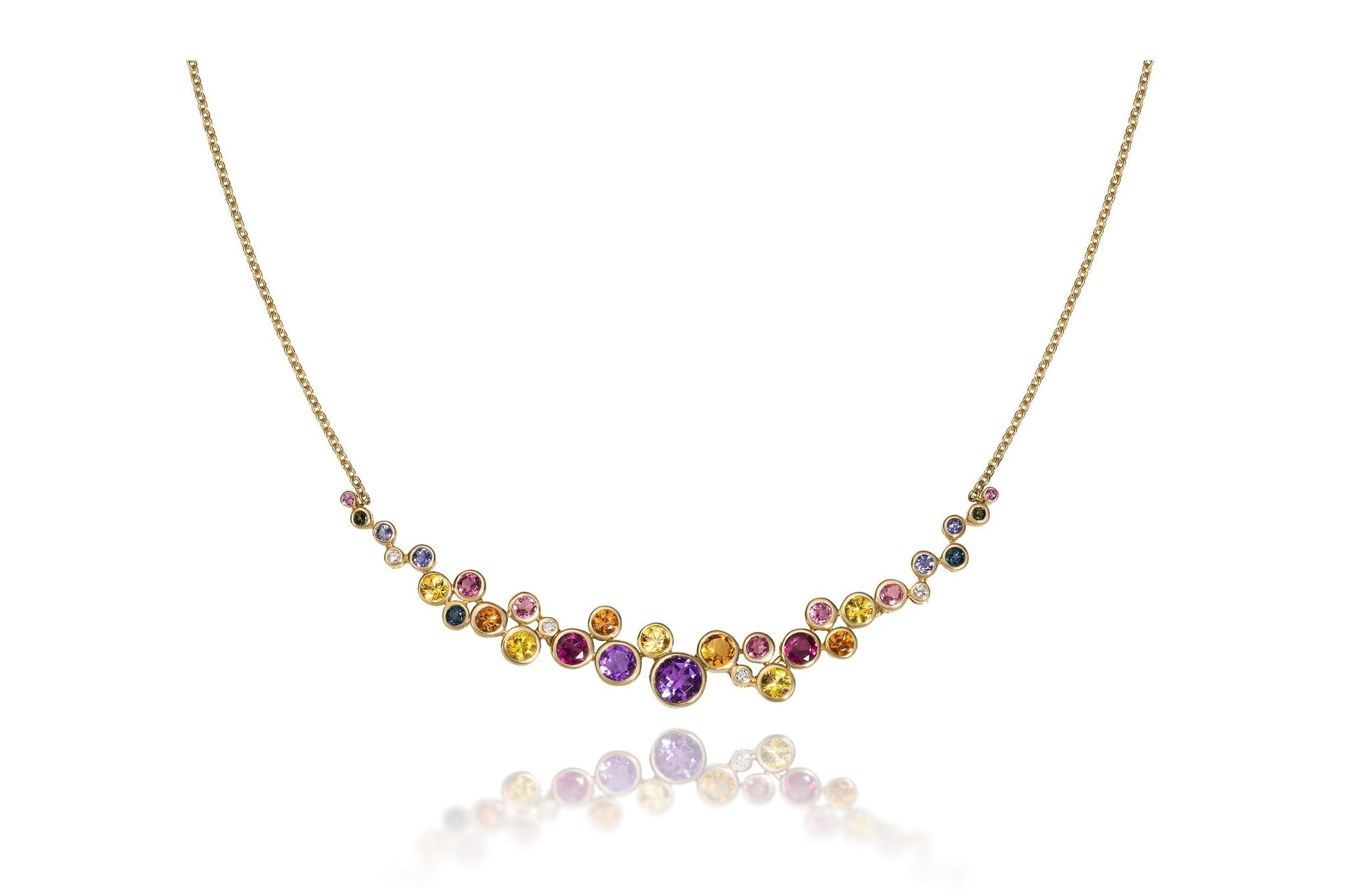 Constellation Necklace - Multi-Color Gemstones